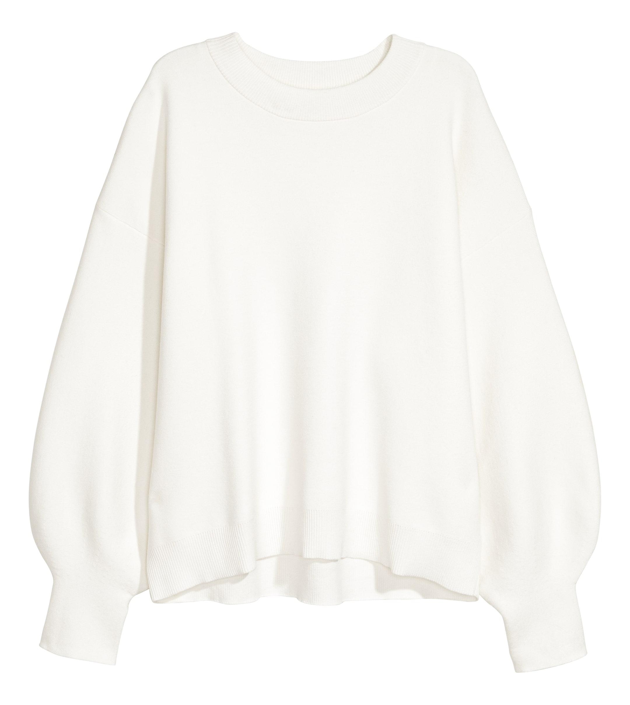 Fine-knit jumper - Long sleeve - White - Ladies | H&M GB