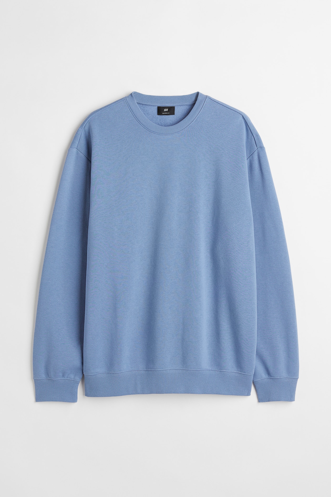 Loose Fit Sweatshirt - Round Neck - Long sleeve - Light blue - Men | H&M US