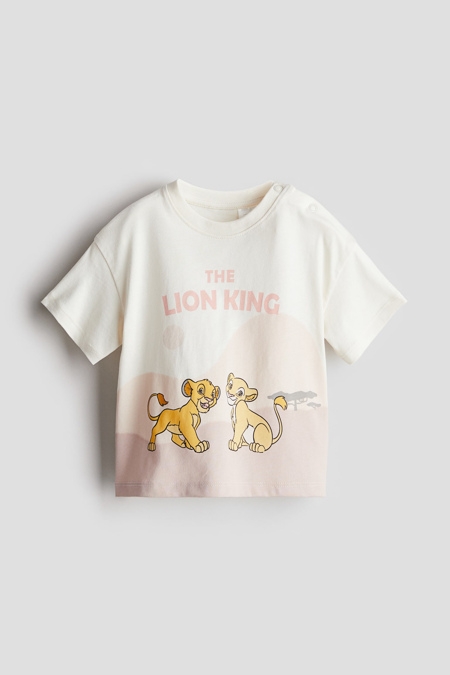 Playera con diseño estampado - Blanco/El Rey León - 1