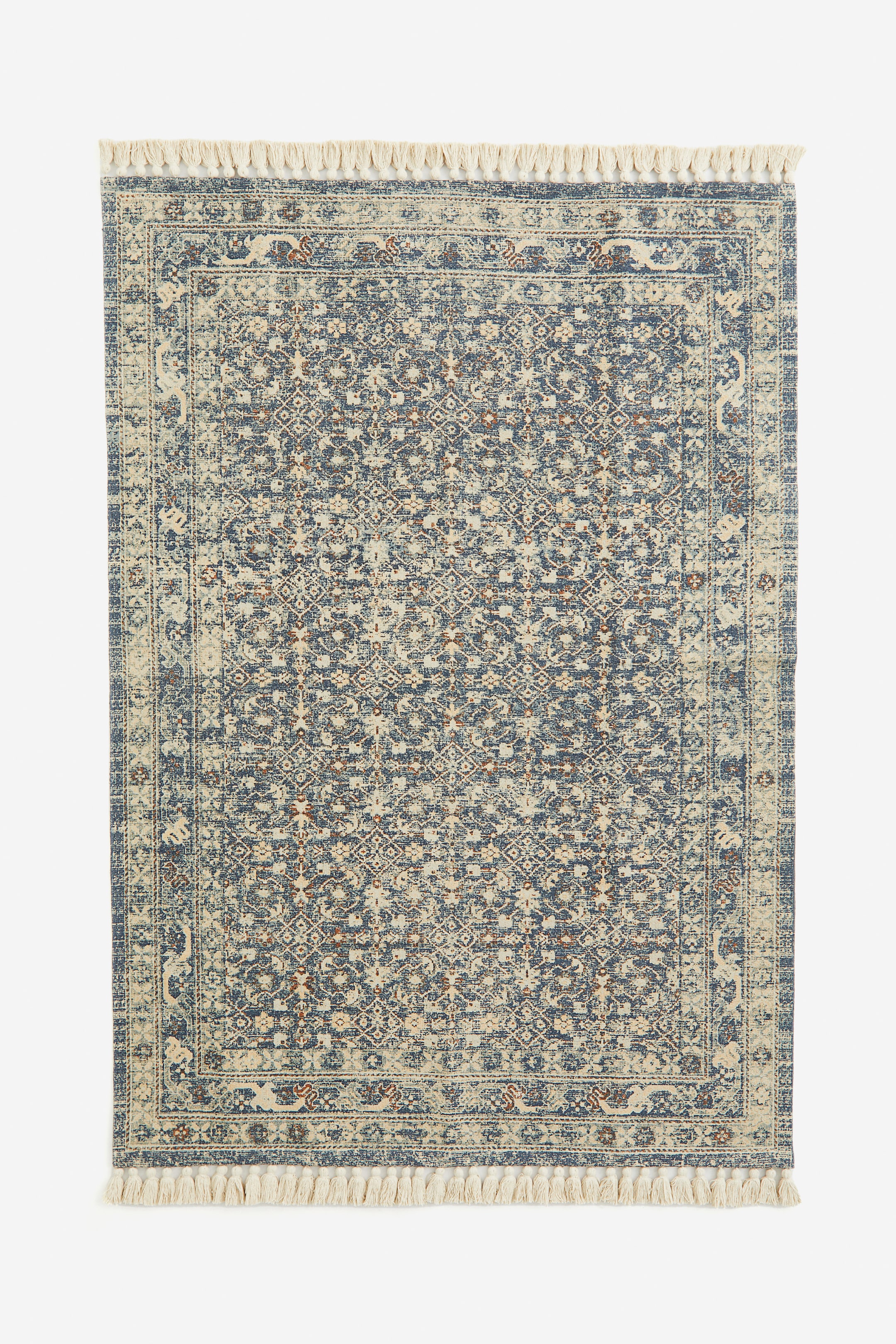 Patterned Rug with Fringe