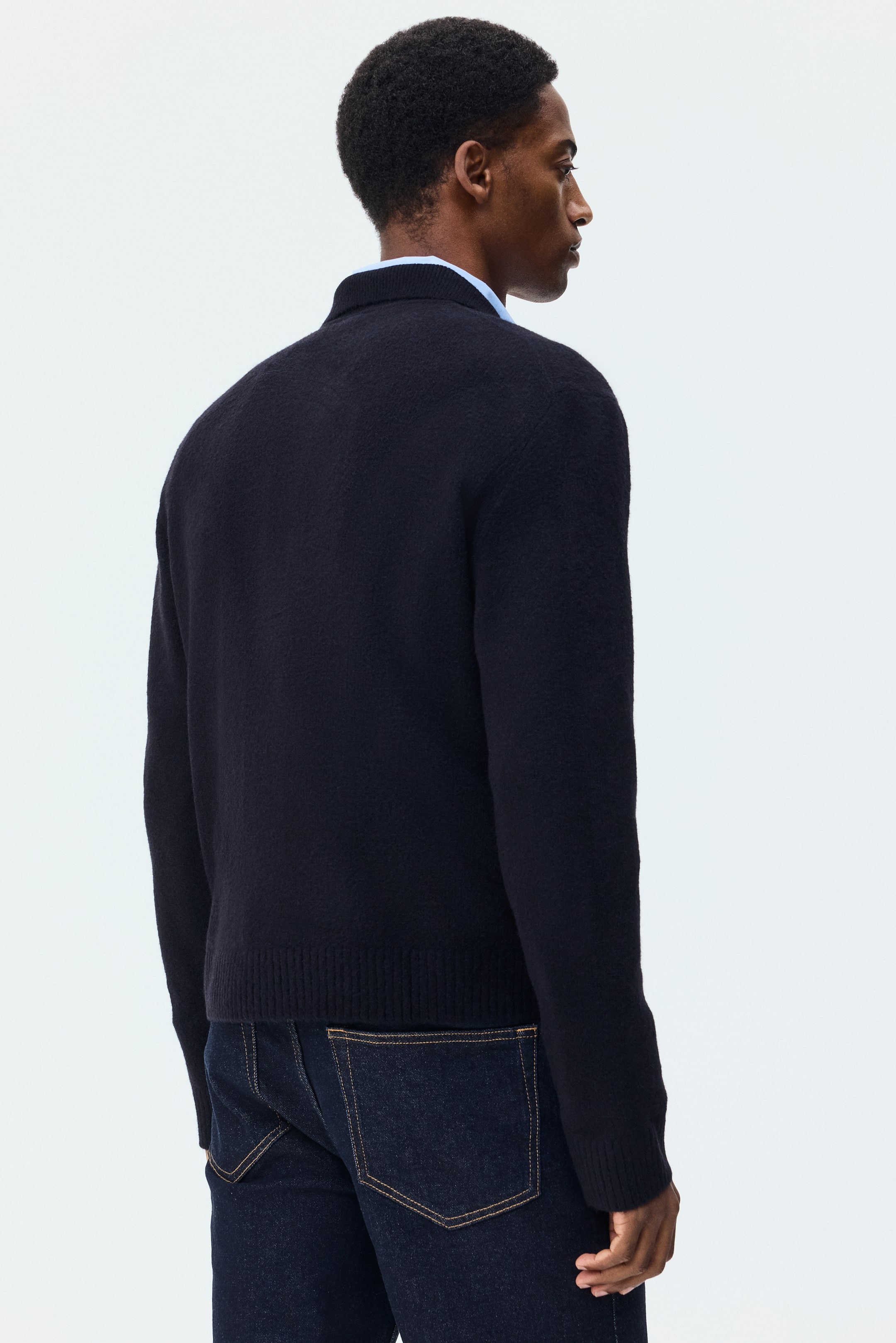 Agrandir l'image: Gilet Regular Fit avec col - Noir - HOMME | H&M CH 3