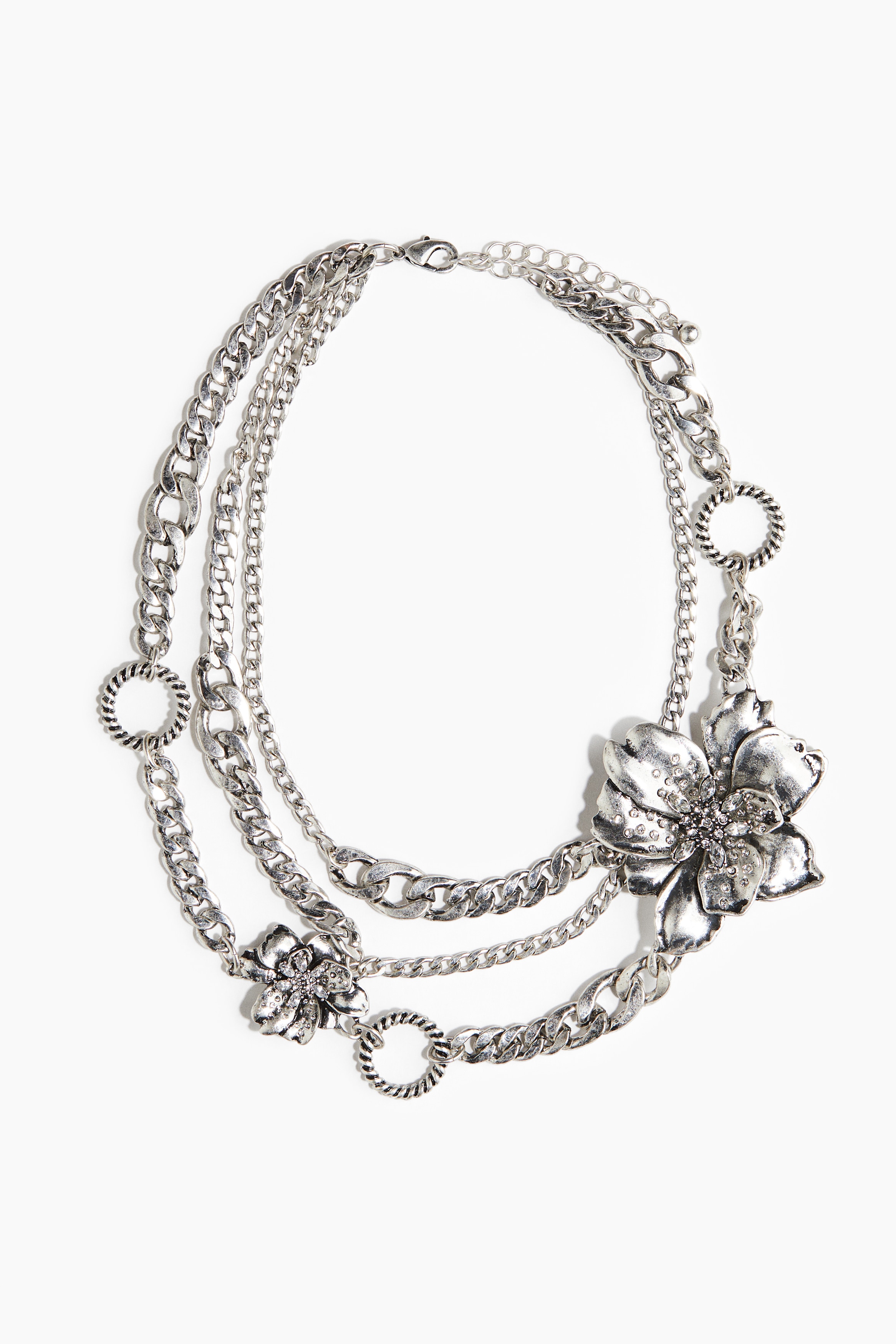 Treradigt kedjehalsband - Silver