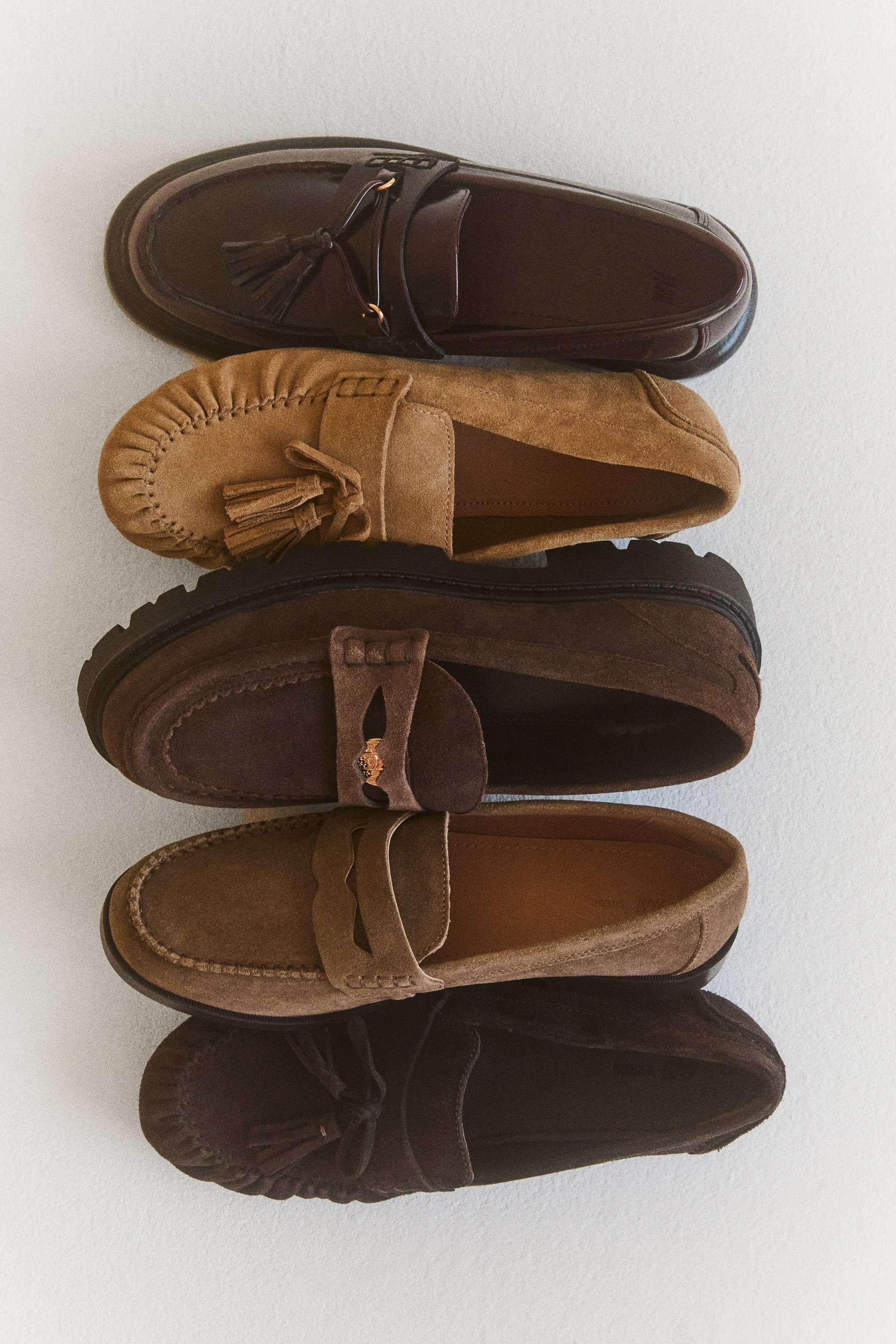 Agrandir l'image: Loafers en cuir - Beige foncé - FEMME | H&M BE 1