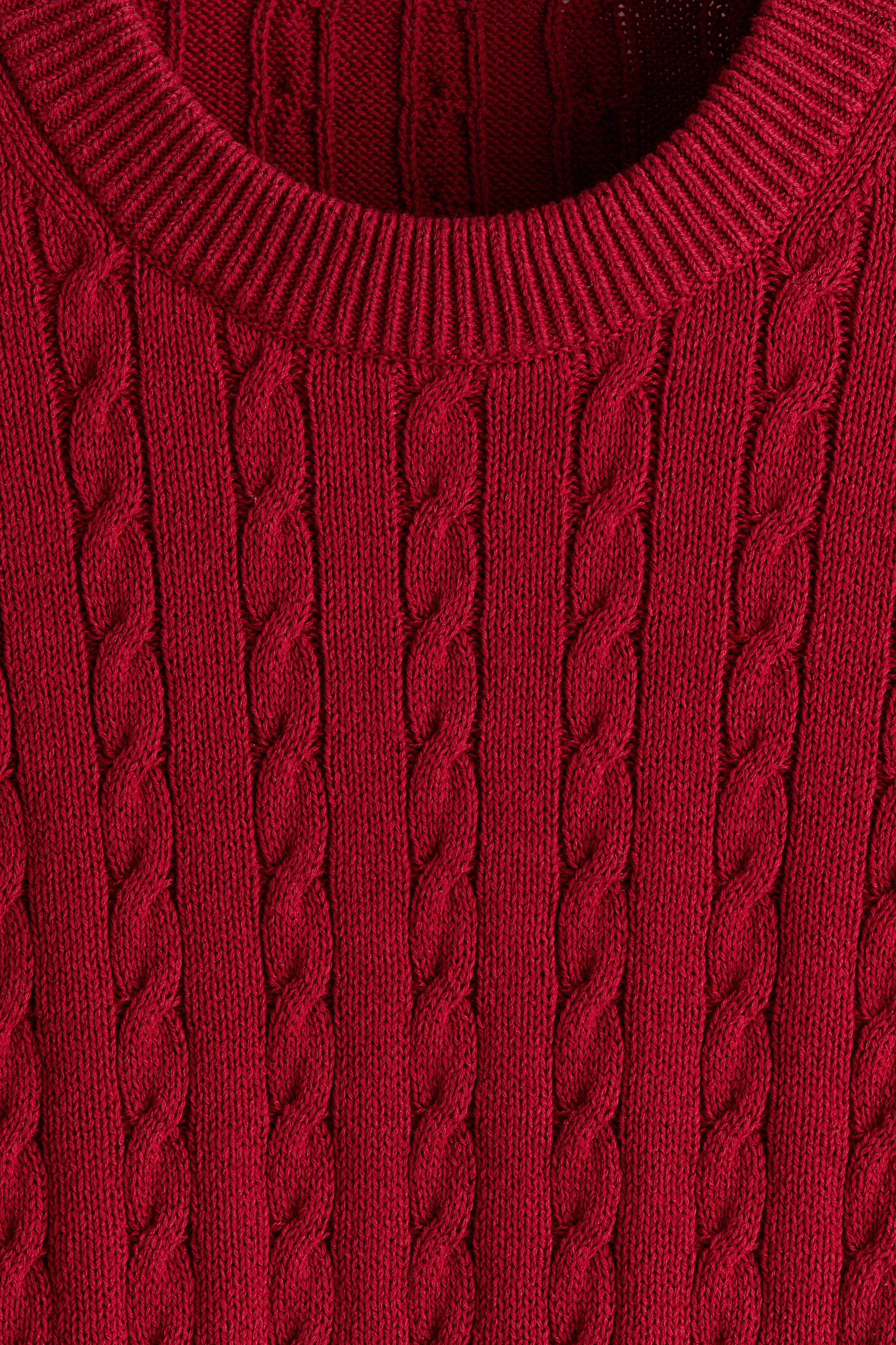 Regular-Fit Cable-Knit Sweater