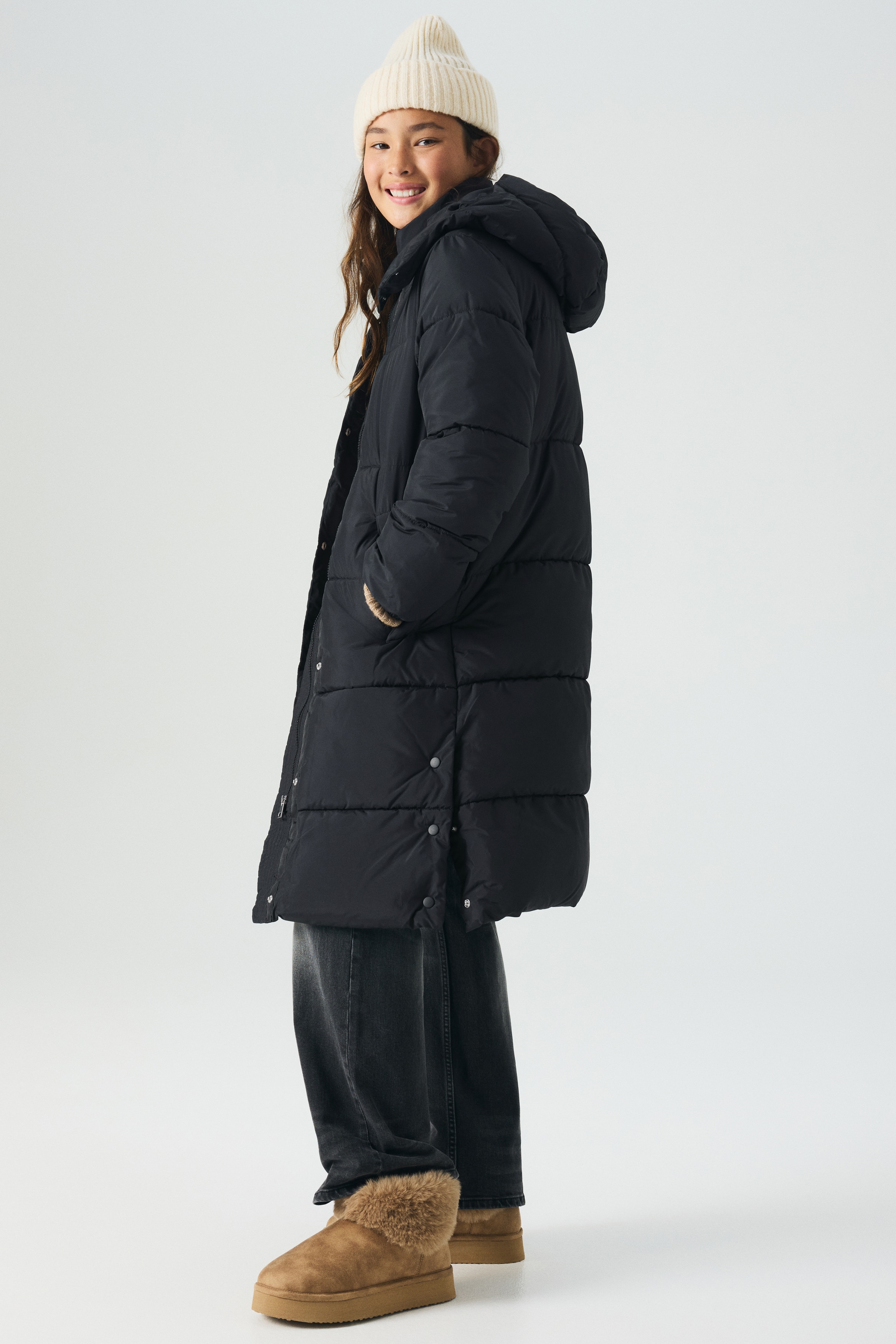 Flicka - Svart Pufferjacka - Size: 158 (12-13Y)  - H&M