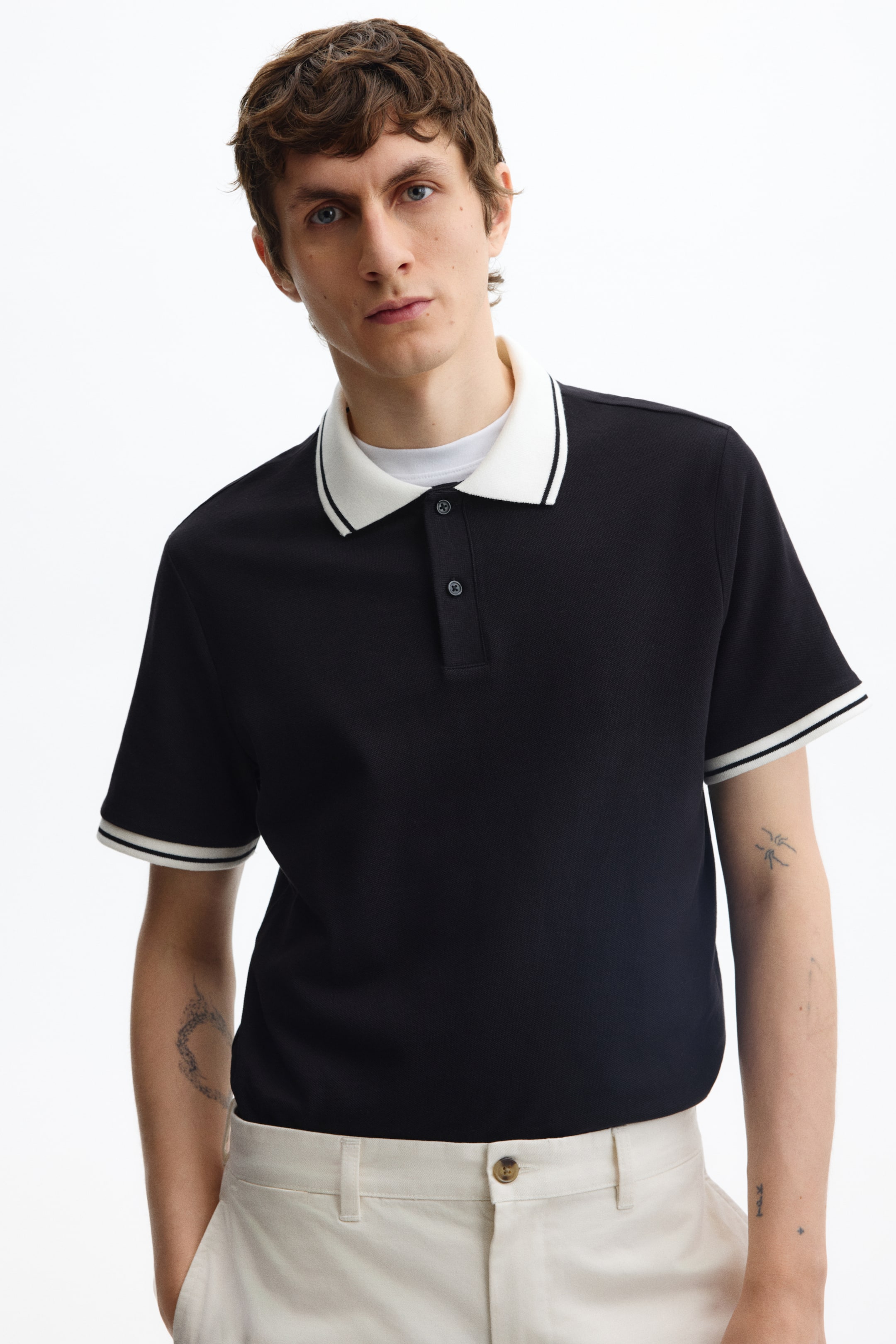 Ingrandisci l'immagine: Polo - Nero - UOMO | H&M CH 1