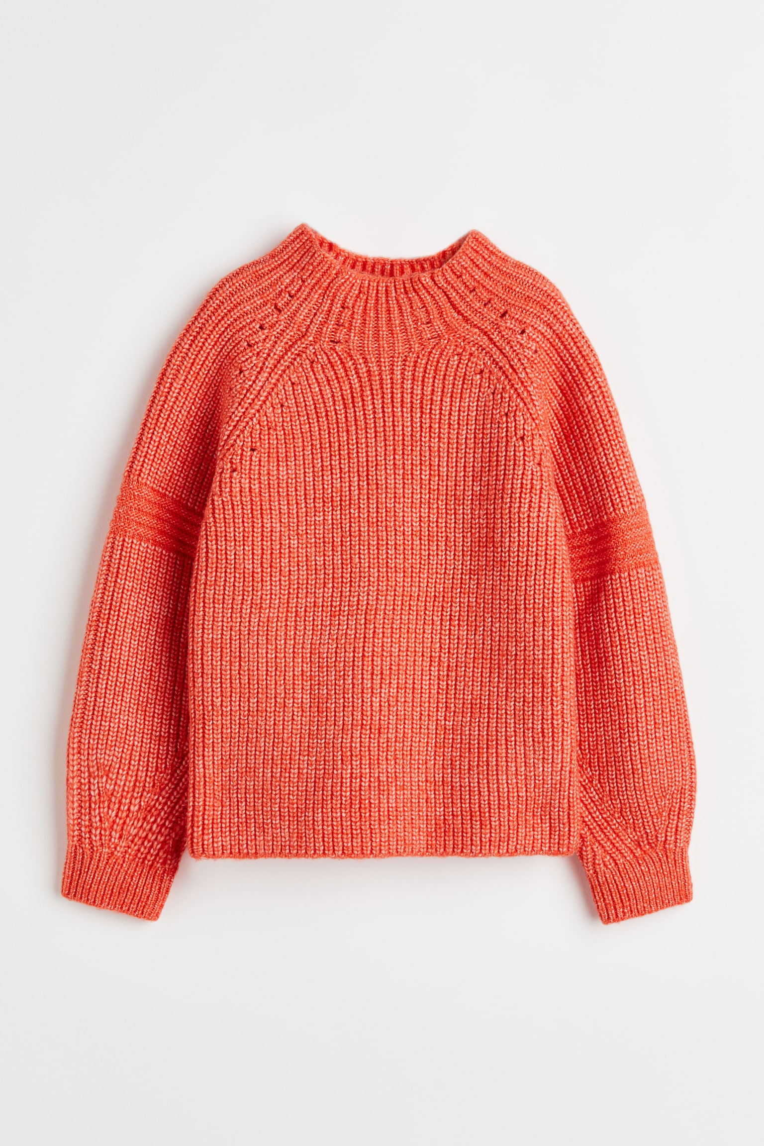 High Neck Sweater - Orange marle - 1