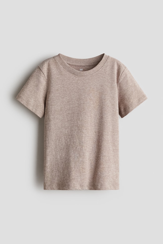 Cotton T-shirt - Mole marl/White/White/White/Dark red striped/Green/White striped/Light blue/Striped/Dusty green/Striped/Light red/Navy blue - 1