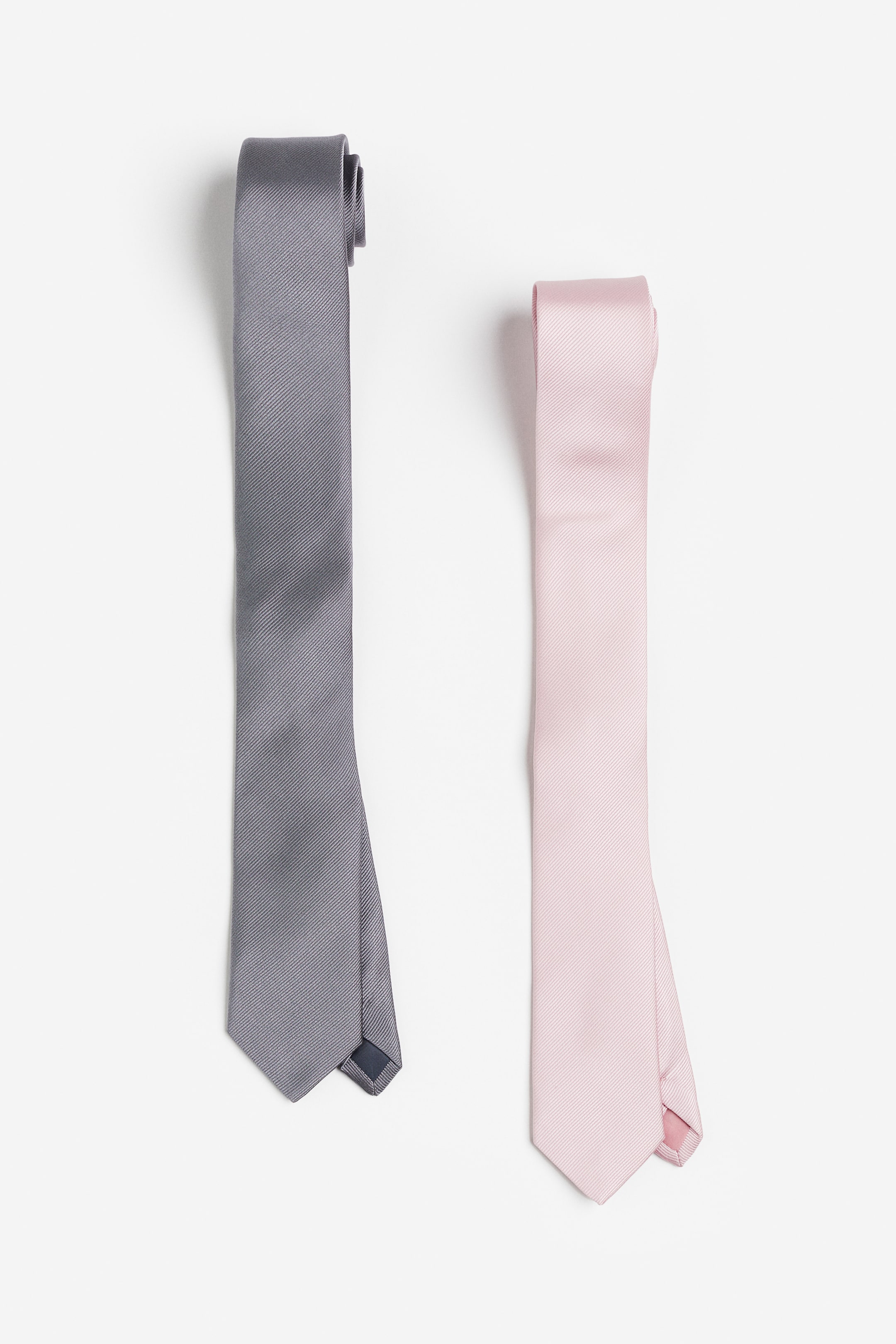View larger image: 2-pack ties - Grey/Pink - Men | H&M 1