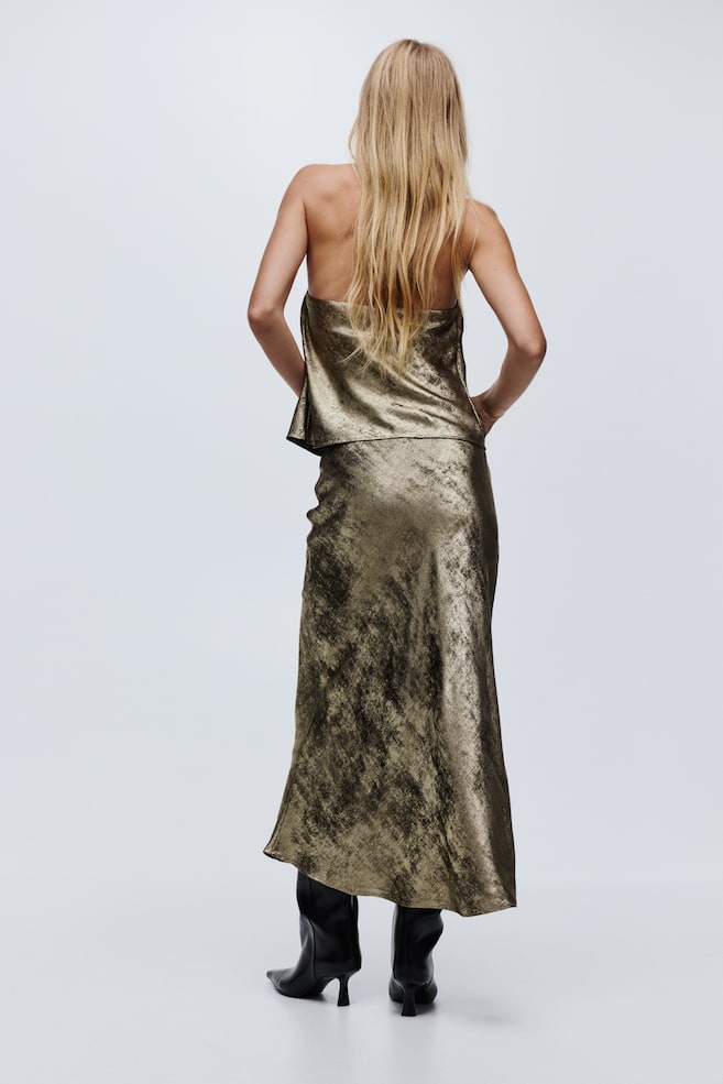 Midi skirt-Gold-coloured - 5