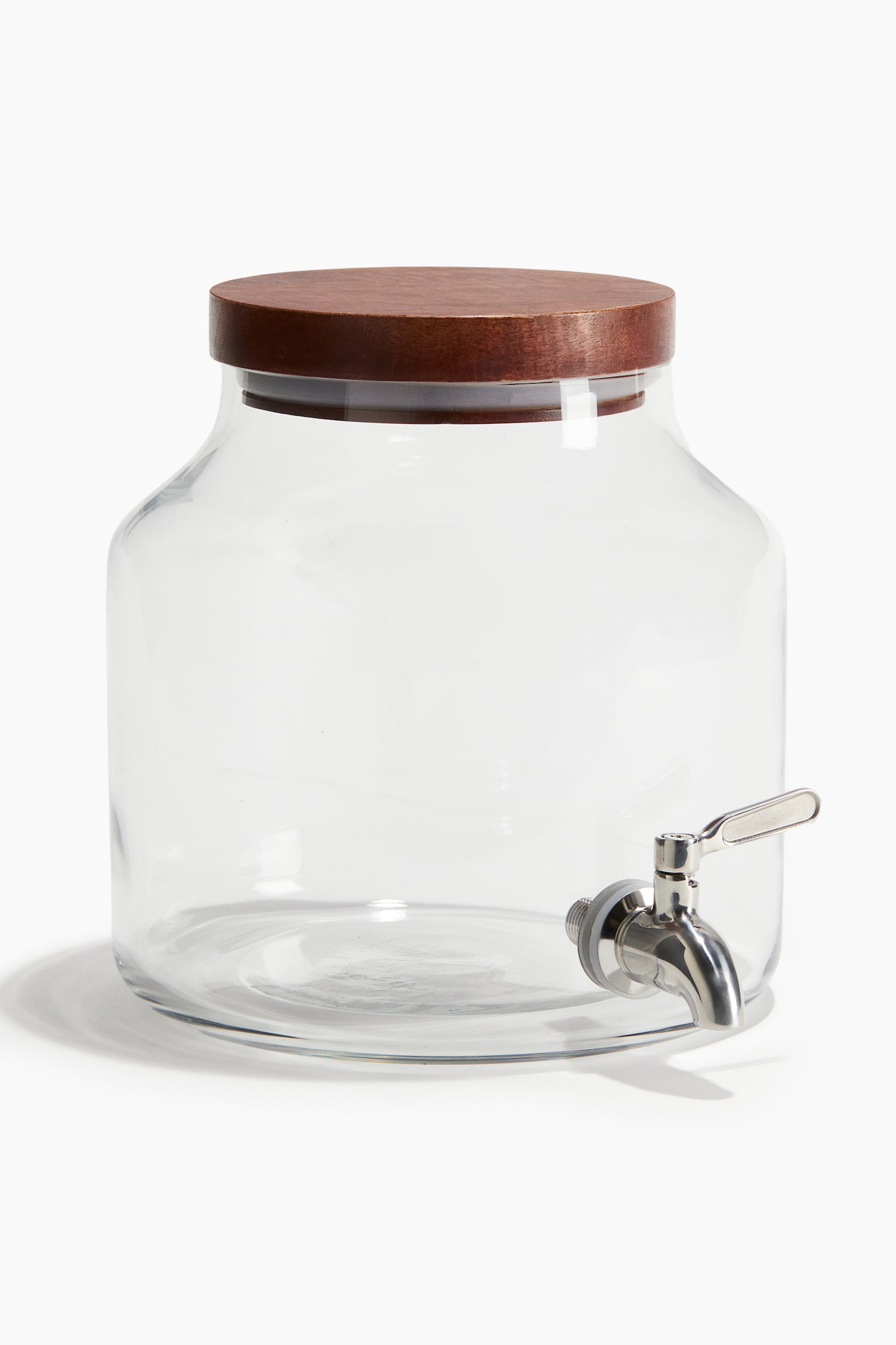 Glass dispenser with tap - Clear glass/Brown - 1