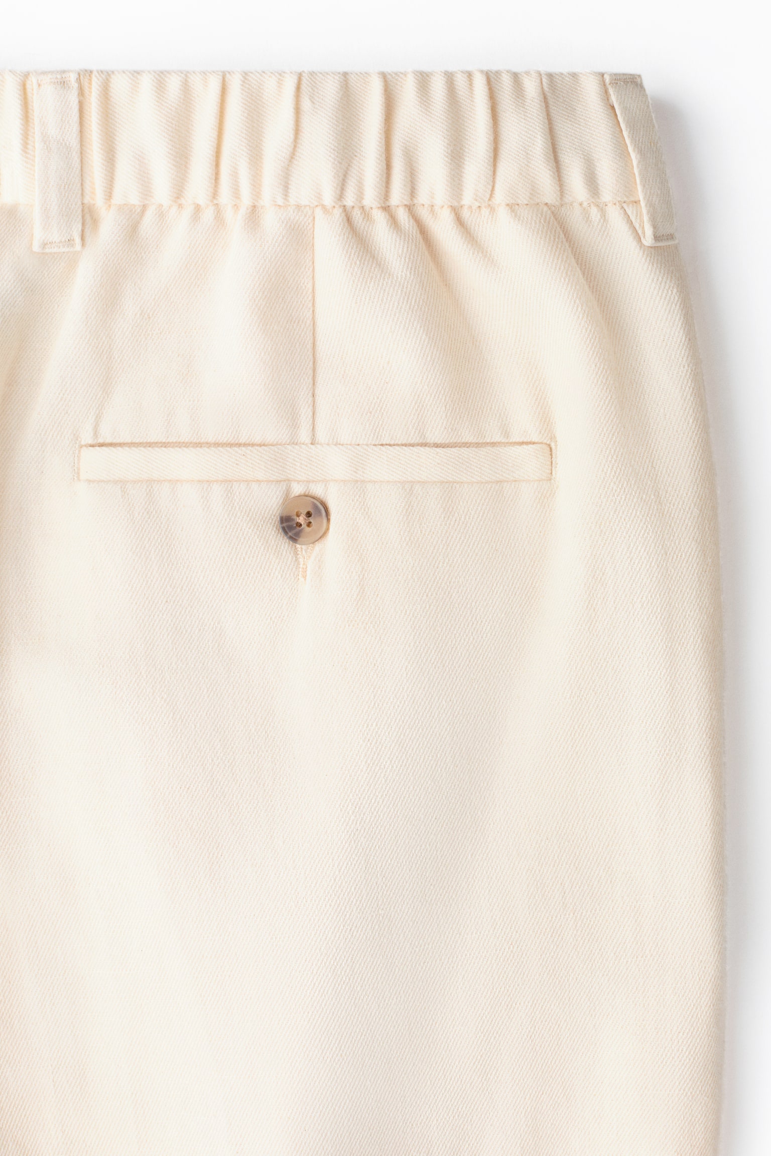 Pantalón Loose Fit en mezcla de lino - Crema/Negro - 4