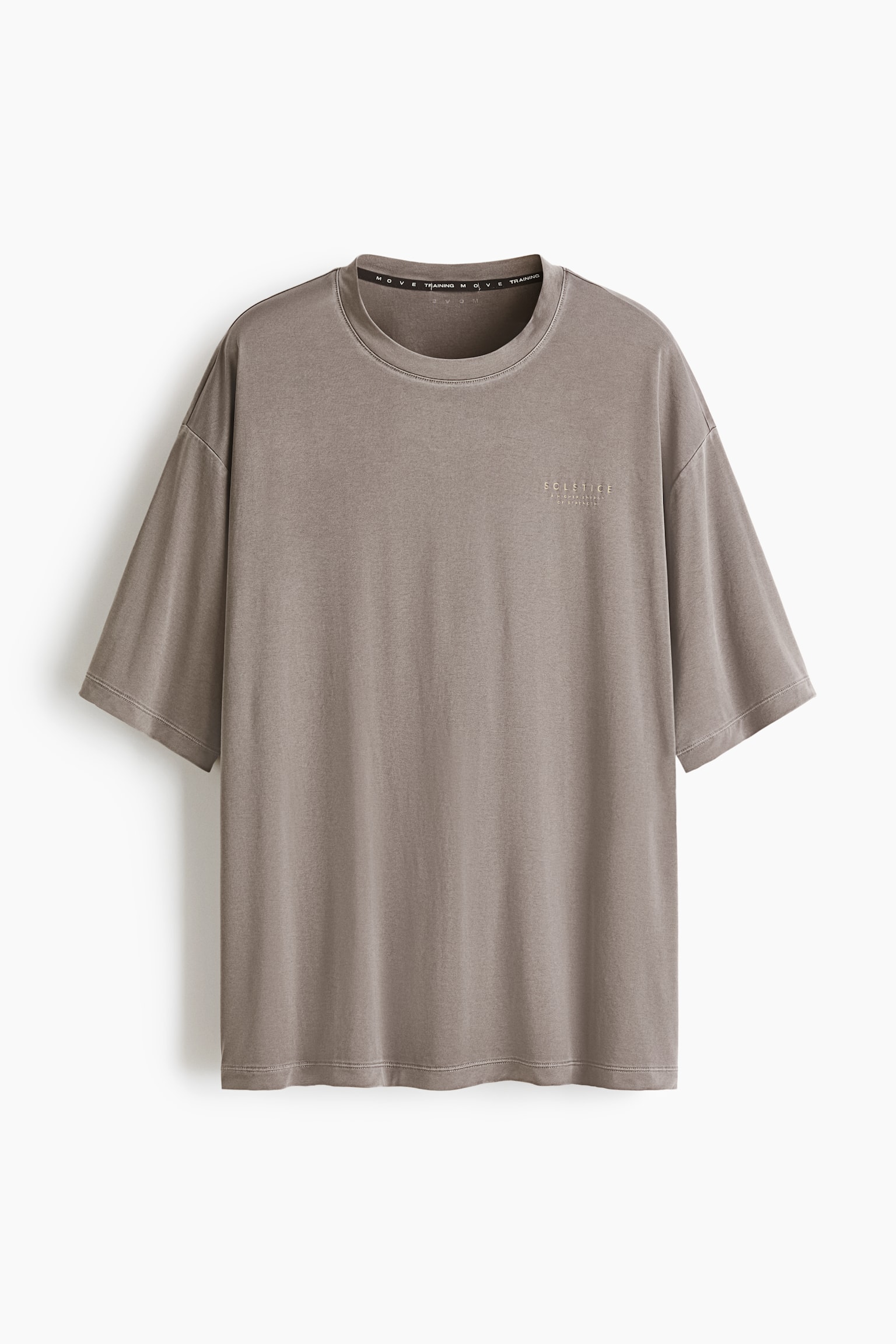 Loose Fit boxy-style sports T-shirt with DryMove™ - Grey/Solstice/Natural white - 1