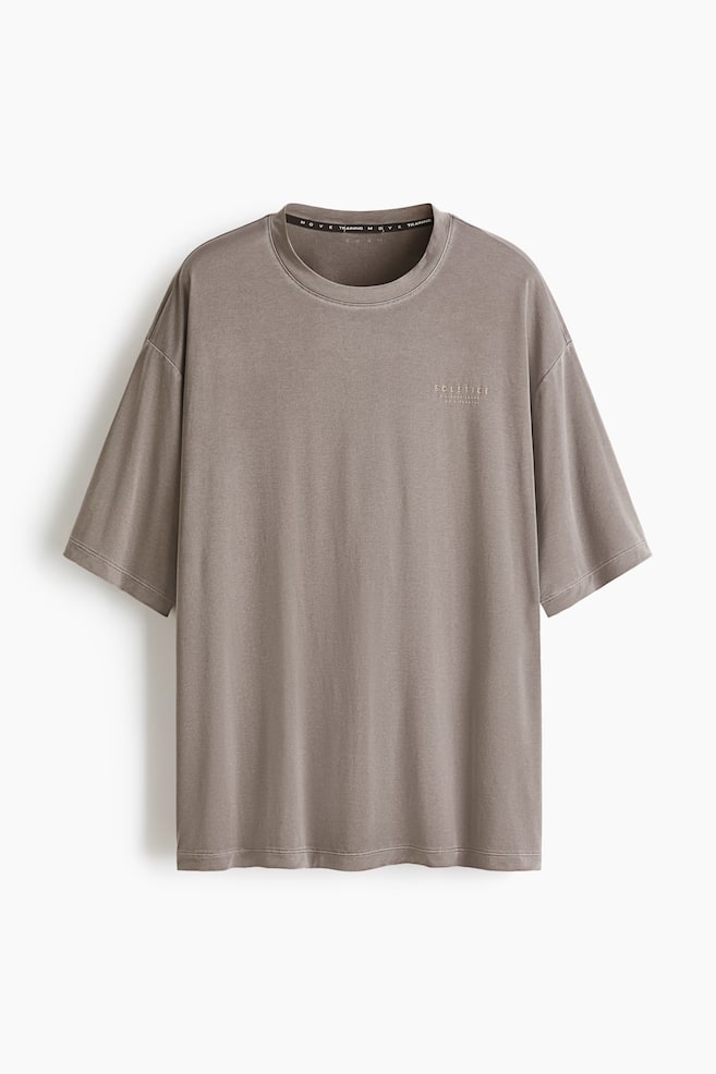 Loose-Fit Boxy Sports T-Shirt with DryMove™ - Gray/Solstice/Natural white - 1