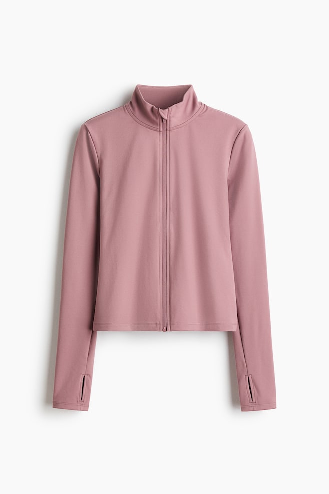 Activewear Jacket with SoftMove™ - Antique rose/Dusty violet/Sage green/Chocolate plum/White/Lilac/Powder pink/Mocha/Apricot/Peachy beige/Black/Plum purple/Amazonite blue/Dark brown/Dark gray/Pastel pink - 1