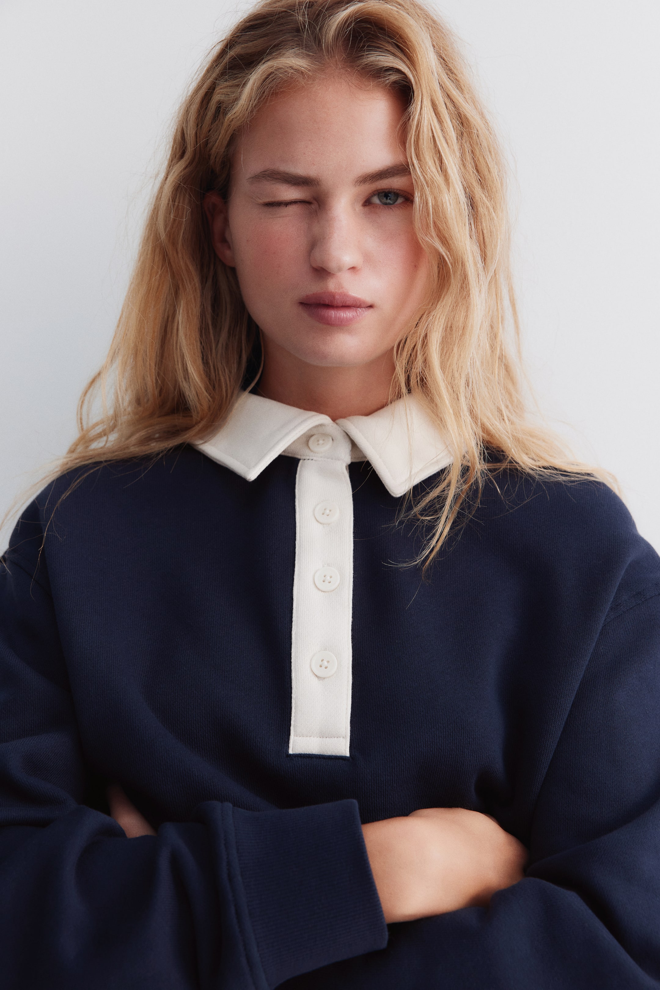 Zobacz większy obraz: Oversized rugby shirt - Granatowy - ONA | H&M PL 1