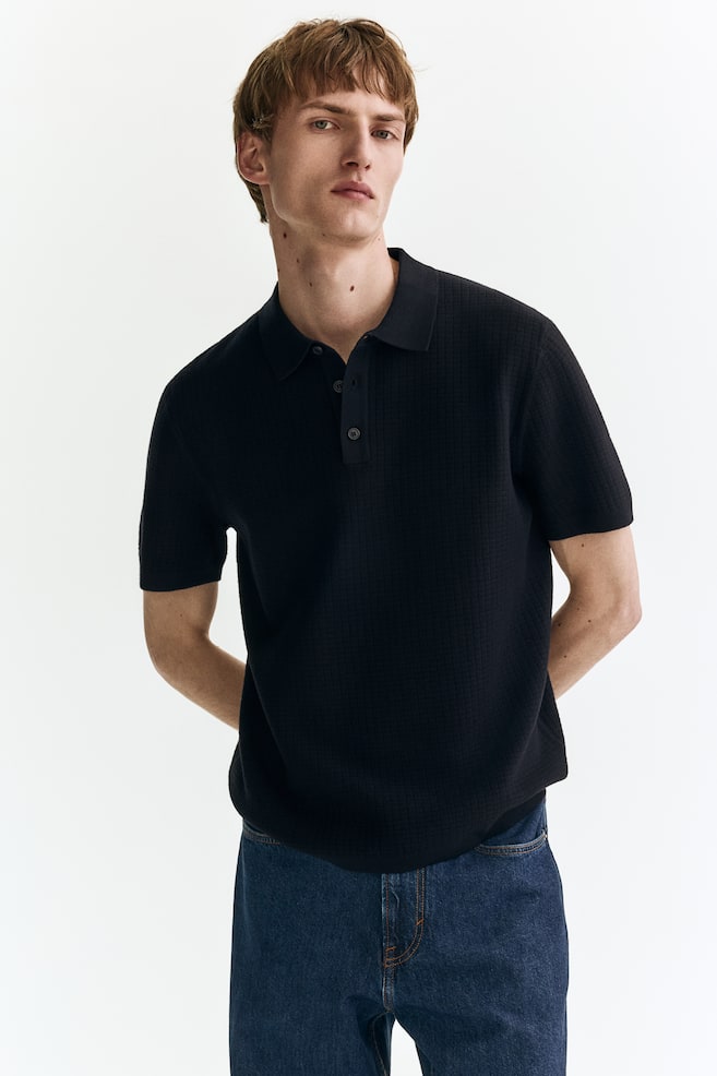 Polo in maglia strutturata Regular Fit - Blu navy/Bianco/Giallo chiaro/Grigio/Bianco/Greige/Blu navy - 2