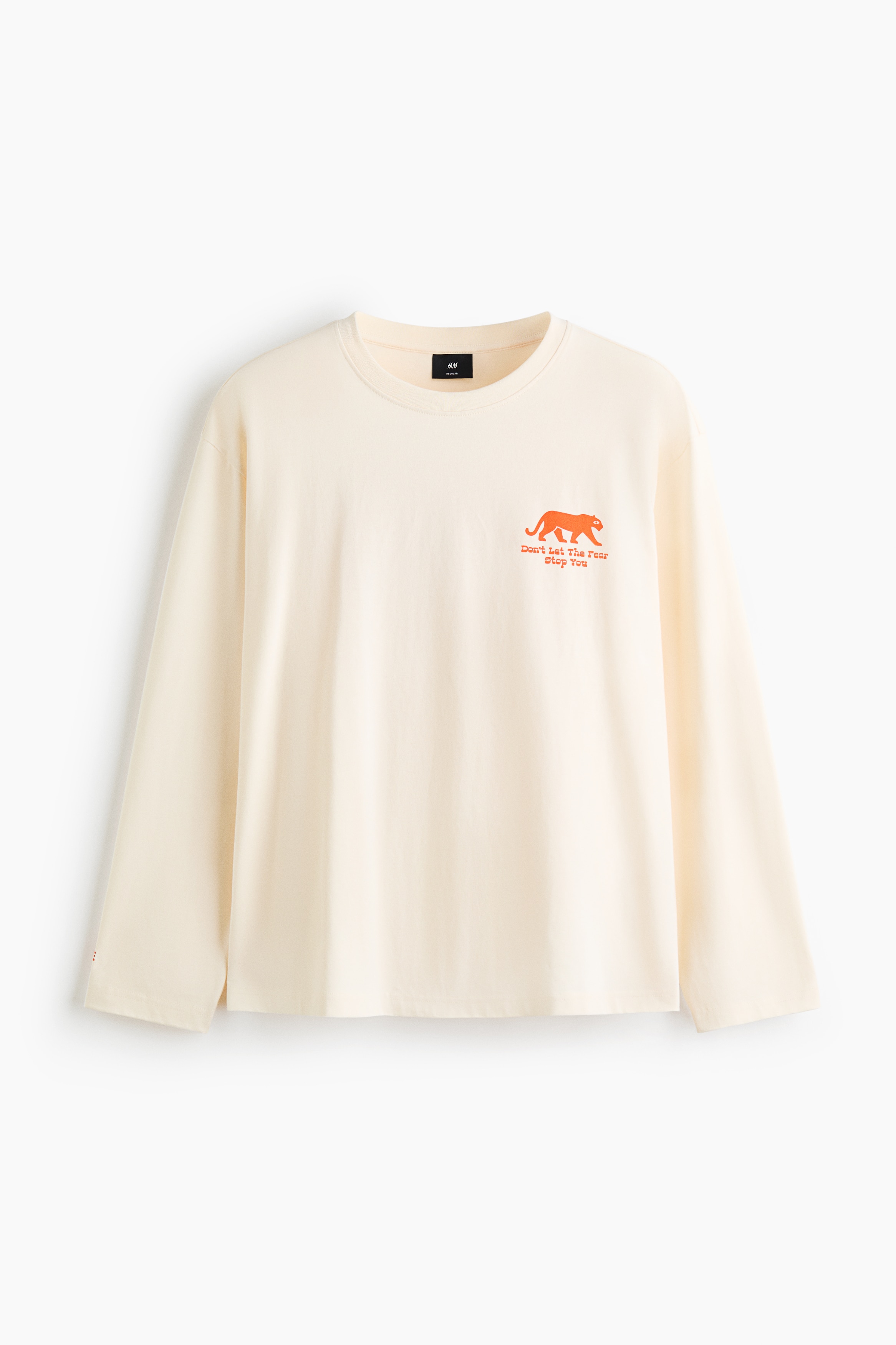 Regular Fit Printed long-sleeved cotton T-shirt