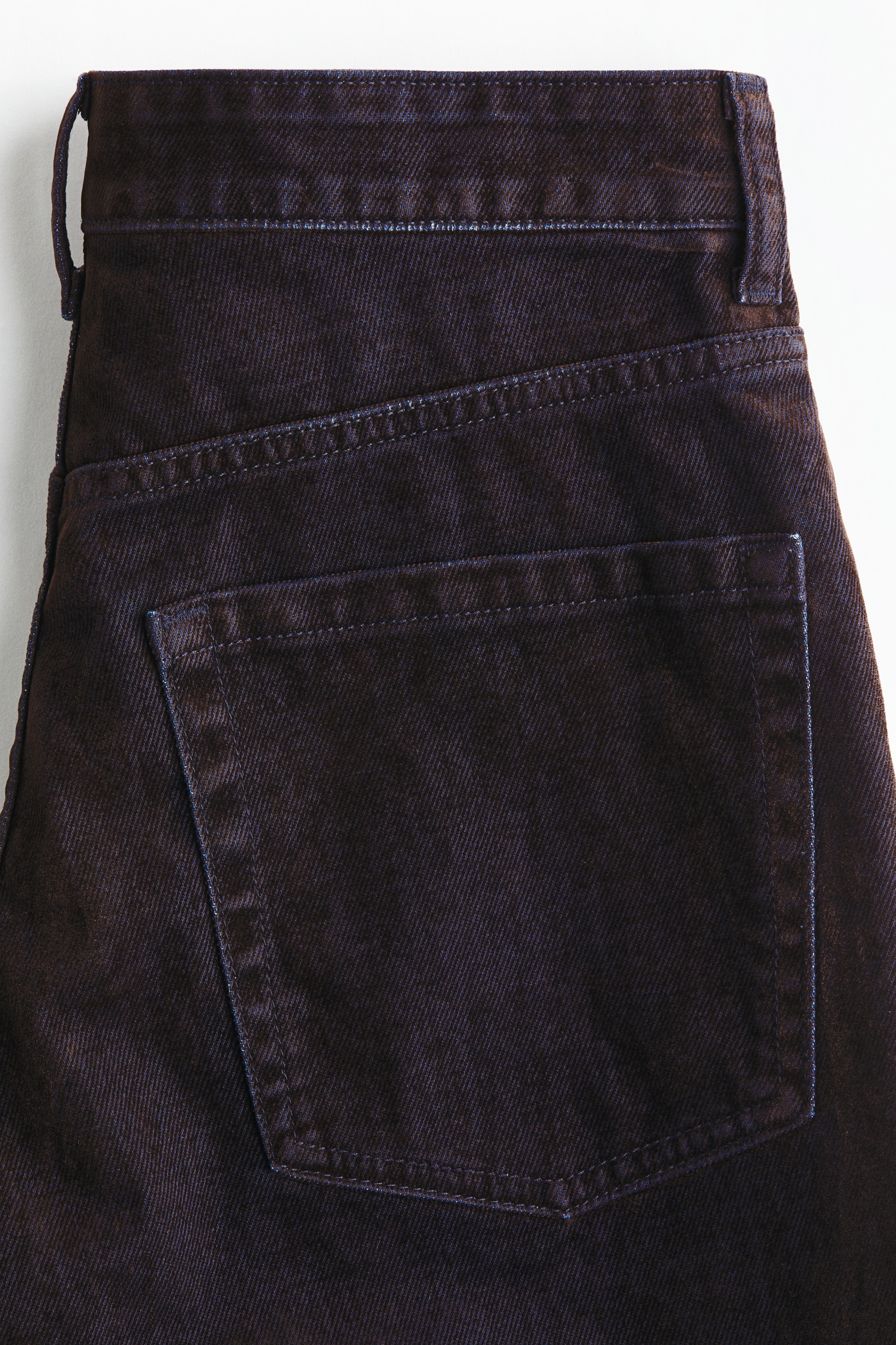 Flocked Straight High Jeans