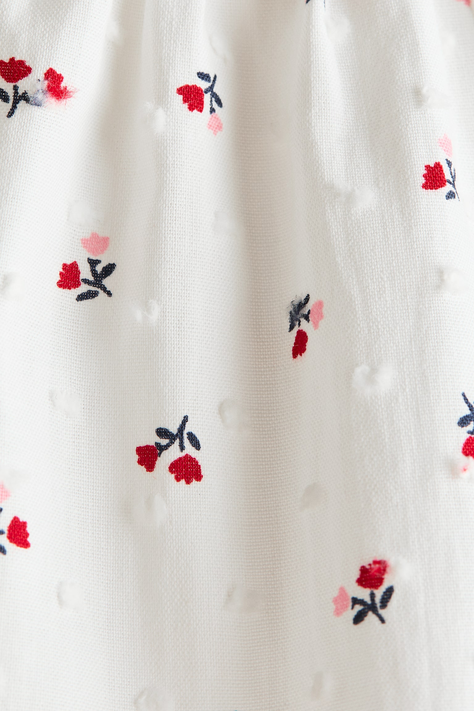 Детская блузка H&M Flared Cotton Blouse, цвет: Белый / С принтом — фото 6