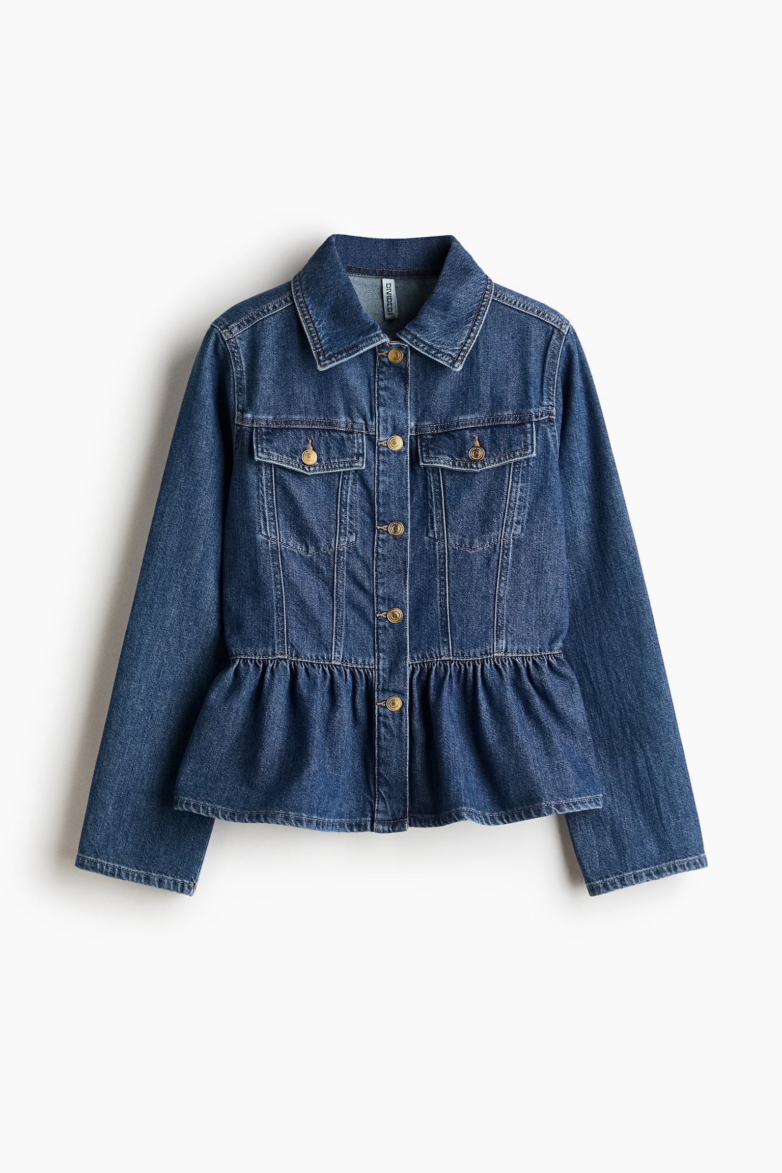 Denim peplum jacket - Denim blue/Light denim blue - 2