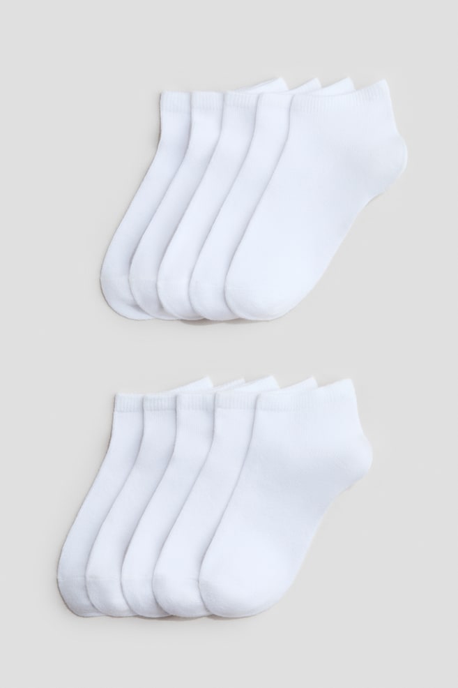 10-Pack Ankle Socks - White/White/pink/purple/Black/Dusty pink/dark gray/Light pink/dark pink - 1