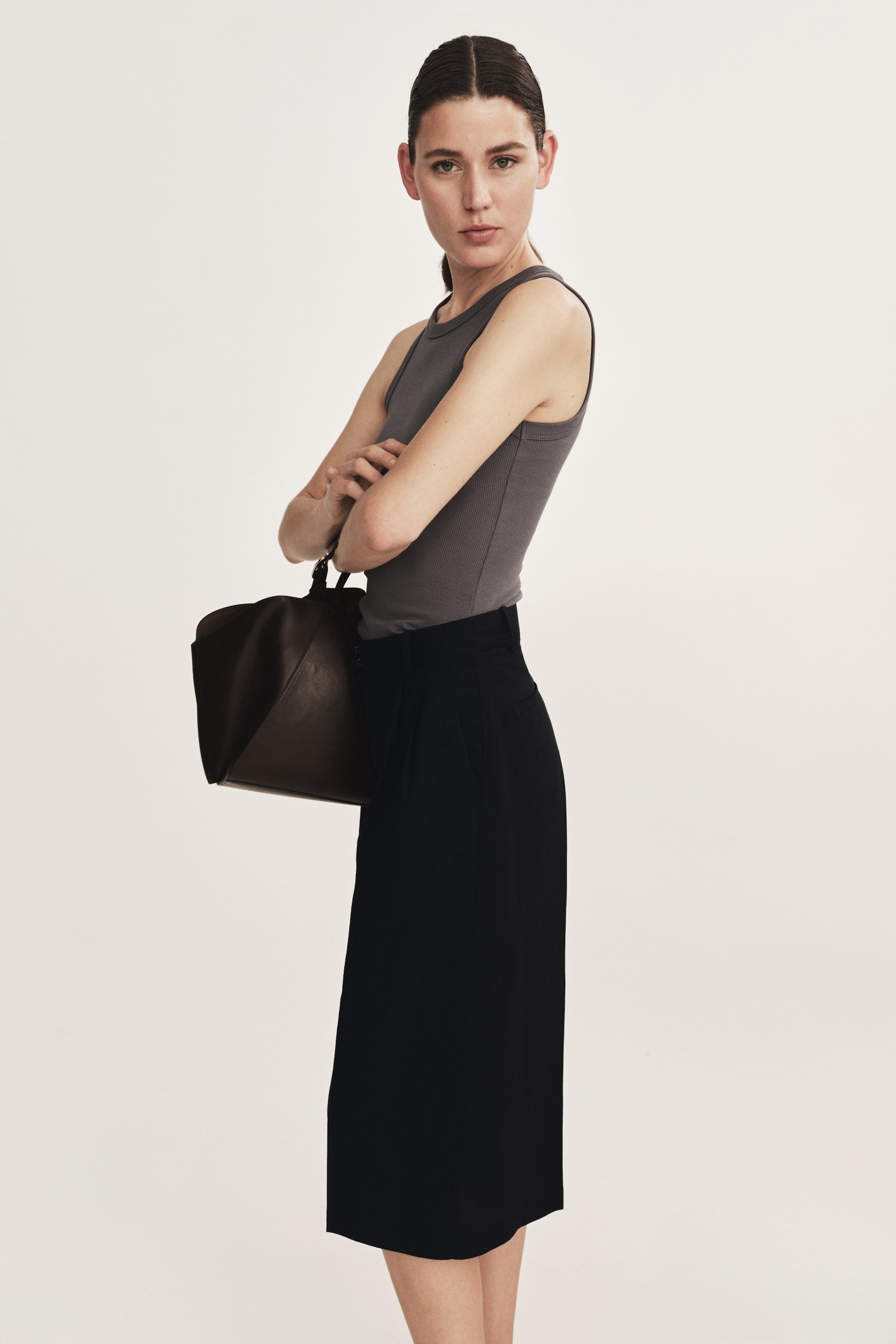 Wide-Leg Linen-Blend Culottes