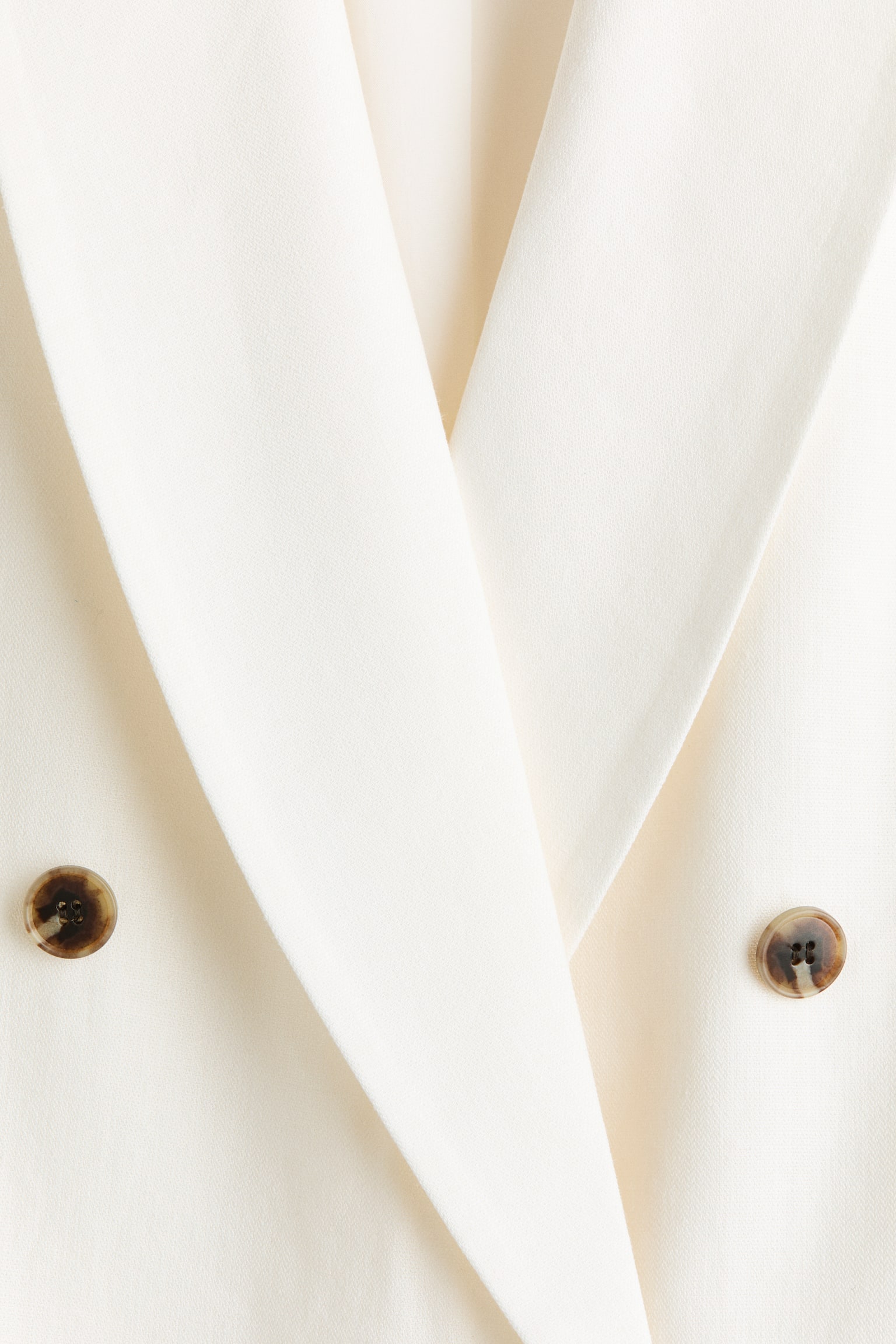 Linen-blend blazer - Cream - 3