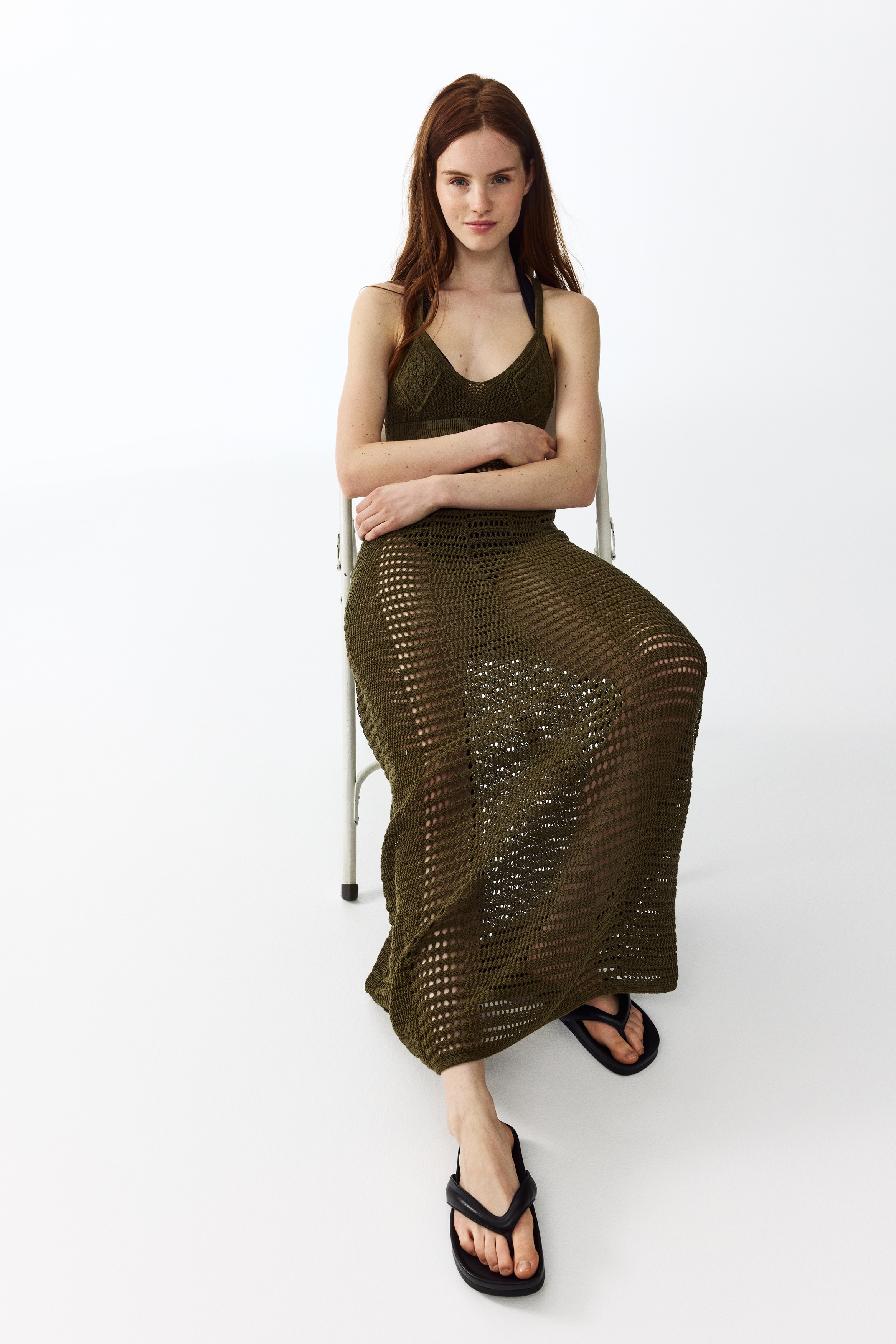 strapless open back dress LAUREL HIGH NECK LAYERED MINI DRESS main image 1