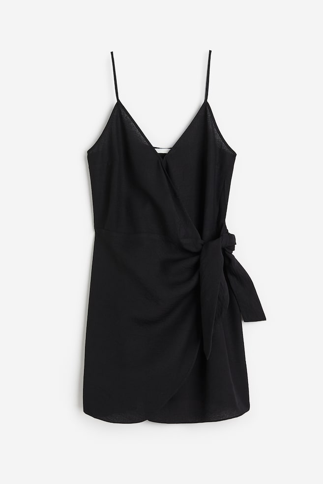 Wrap dress - Black/Black/Patterned - 2
