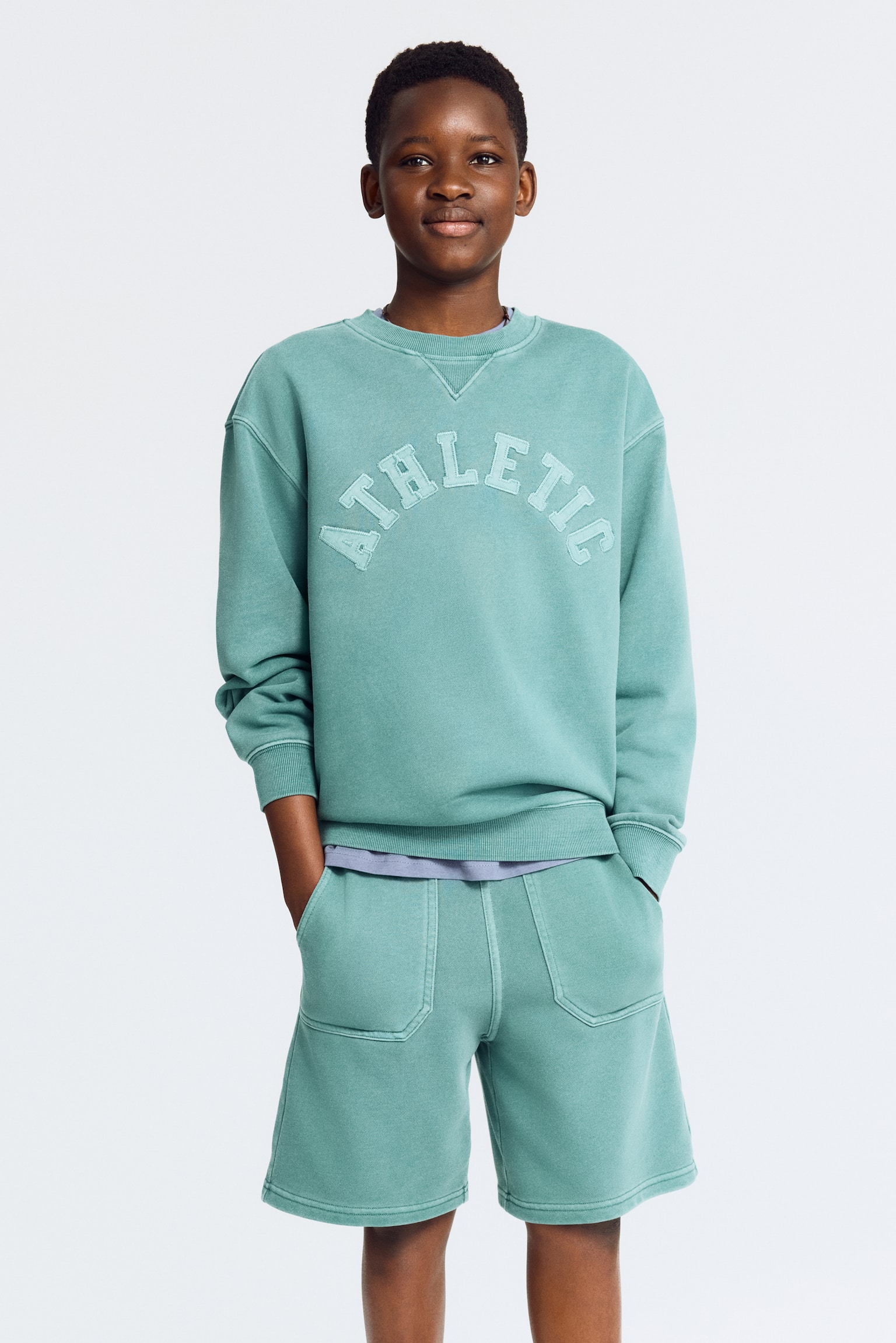 2-piece sweatshirt set - Green/Athletic - 1