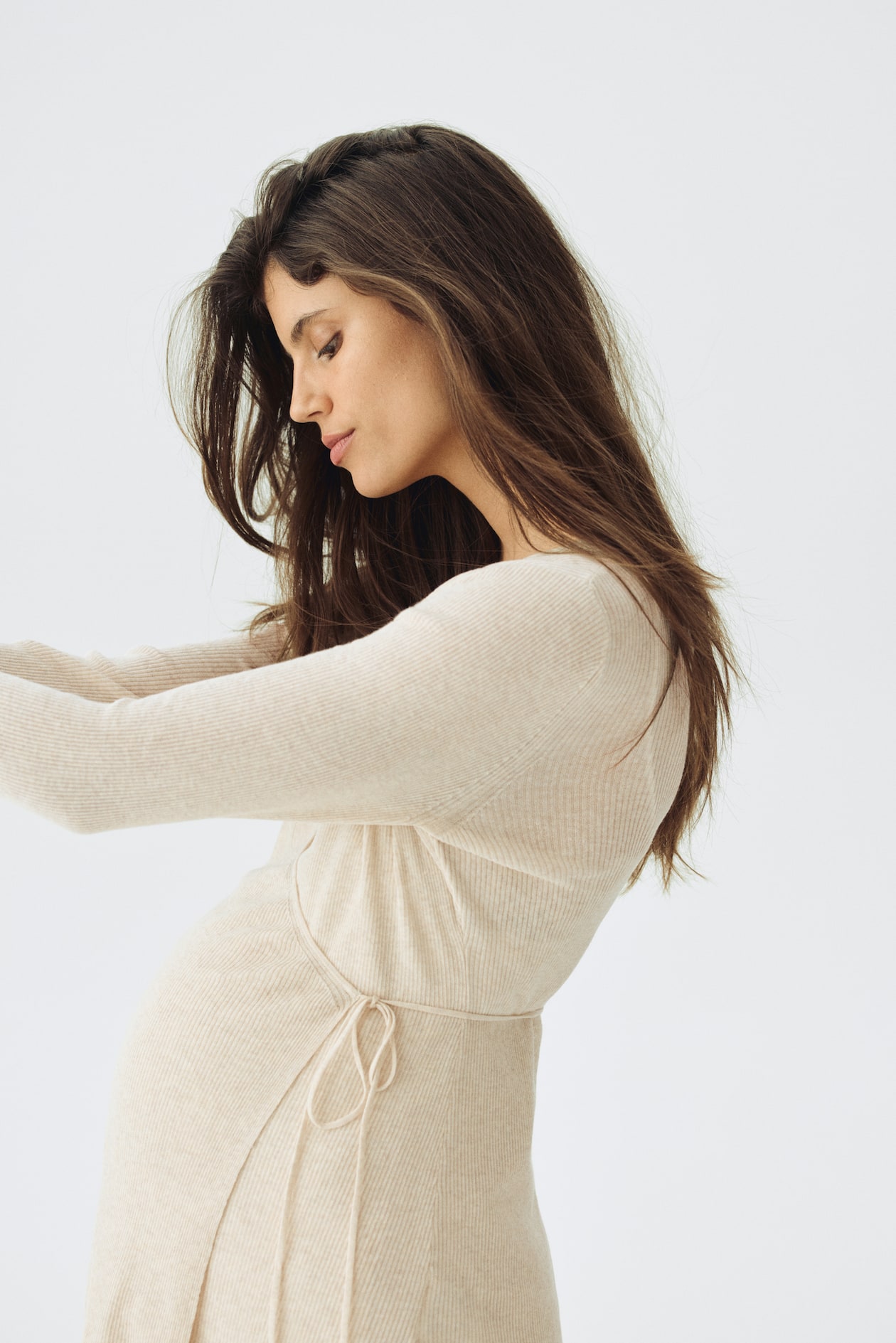 MAMA Rib-Knit Wrap Cardigan - image 4