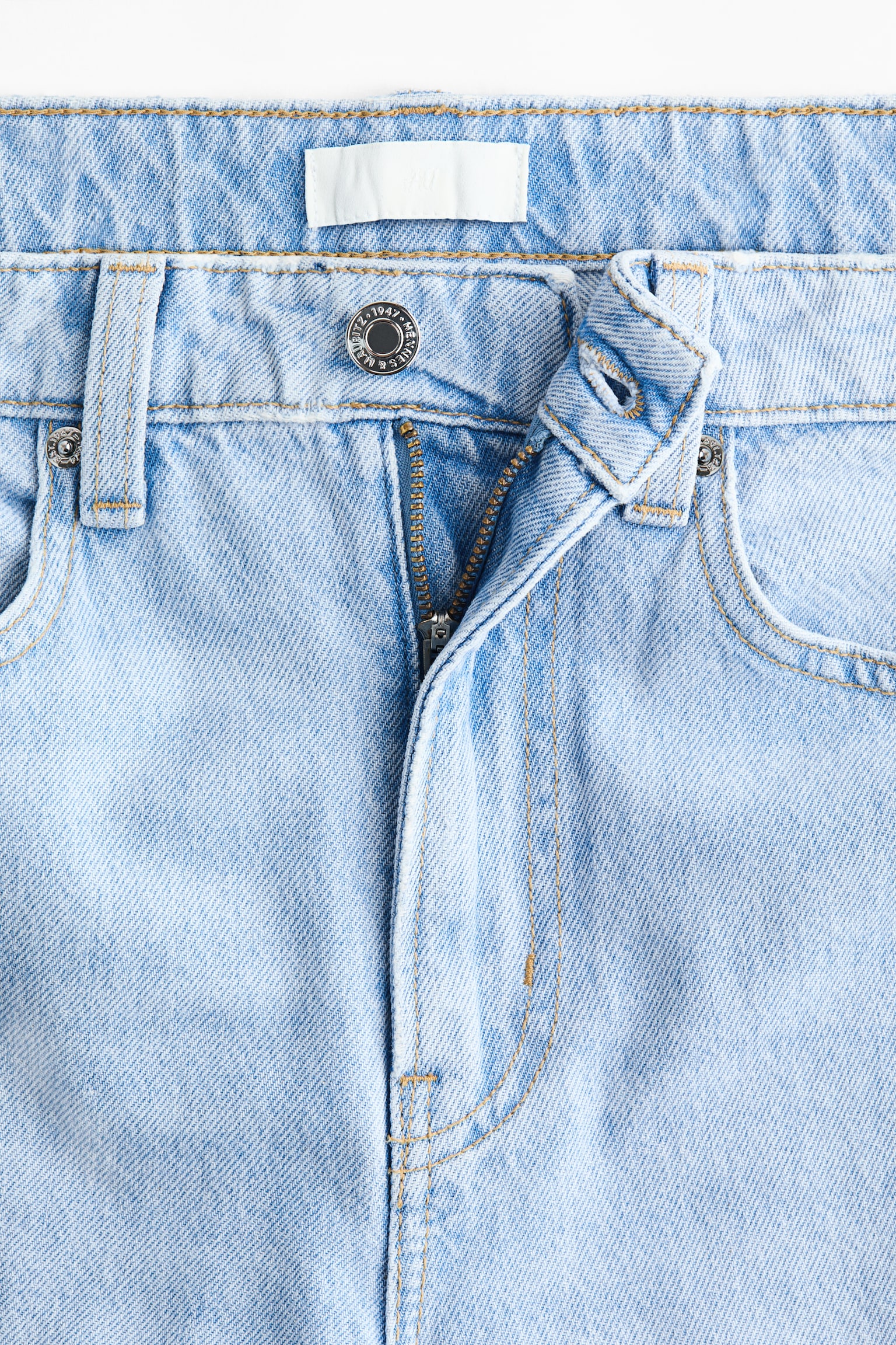 Wide High Waist Jeans - כחול ג'ינס בהיר/כחול ג'ינס/כחול ג'ינס בהיר/שחור משופשף/אפור כהה/כחול ג'ינס בהיר/שחור/כחול נייבי ג'ינס/כחול ג'ינס כהה/כחול ג'ינס/כחול ג'ינס/לבן - 4