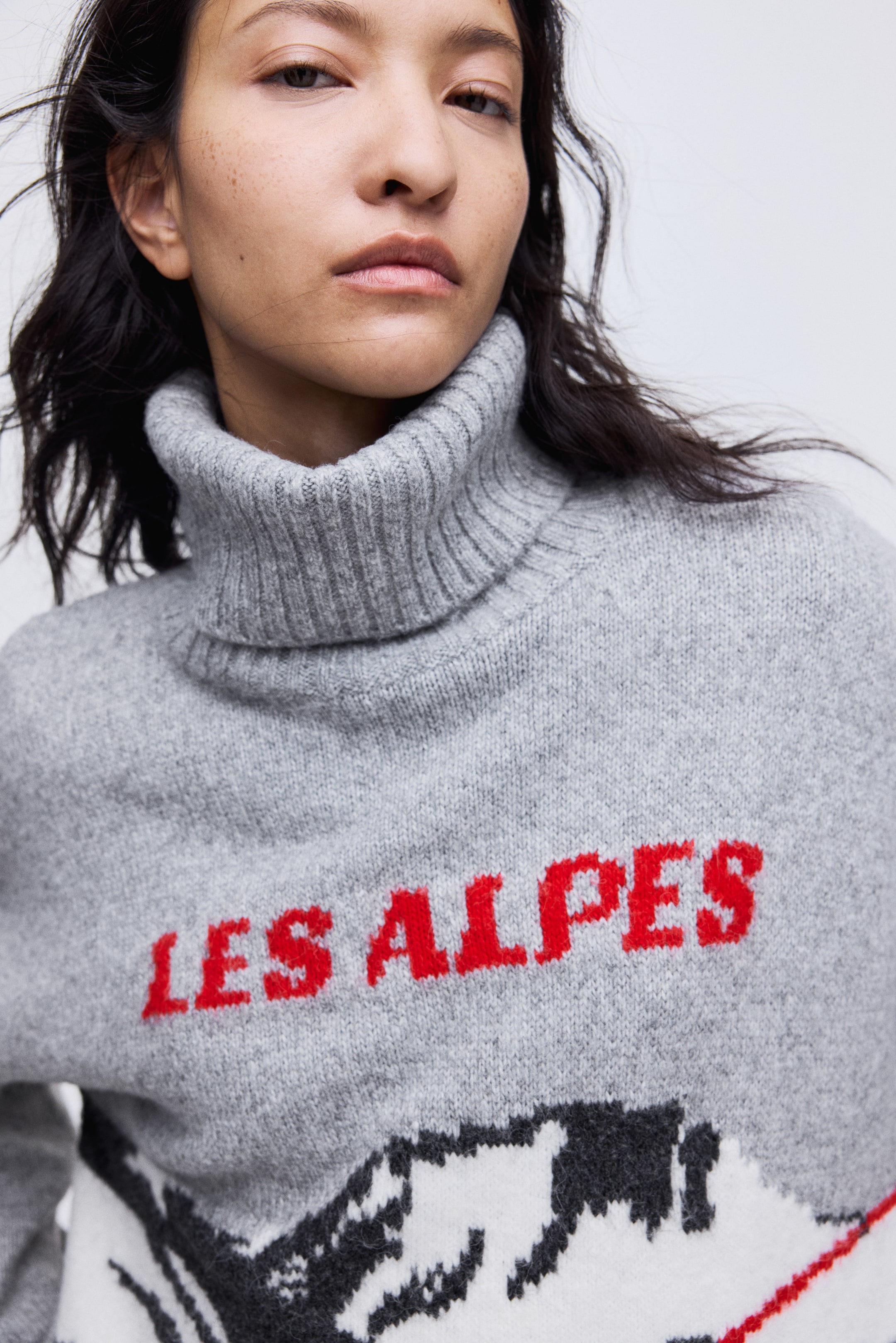 Jacquard-Knit Turtleneck Sweater