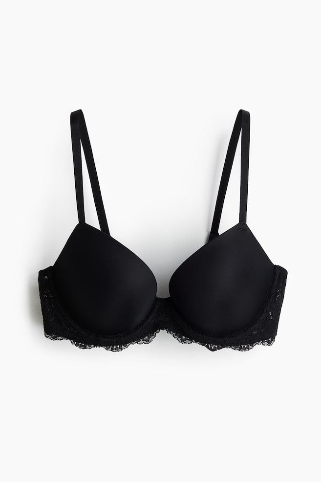 Microfibre push-up bra - Black/White/Brown/Light pink/Light peach pink/Navy blue - 1