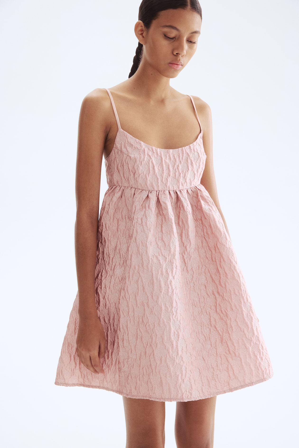 Jacquard-Weave Strappy Dress - image 2