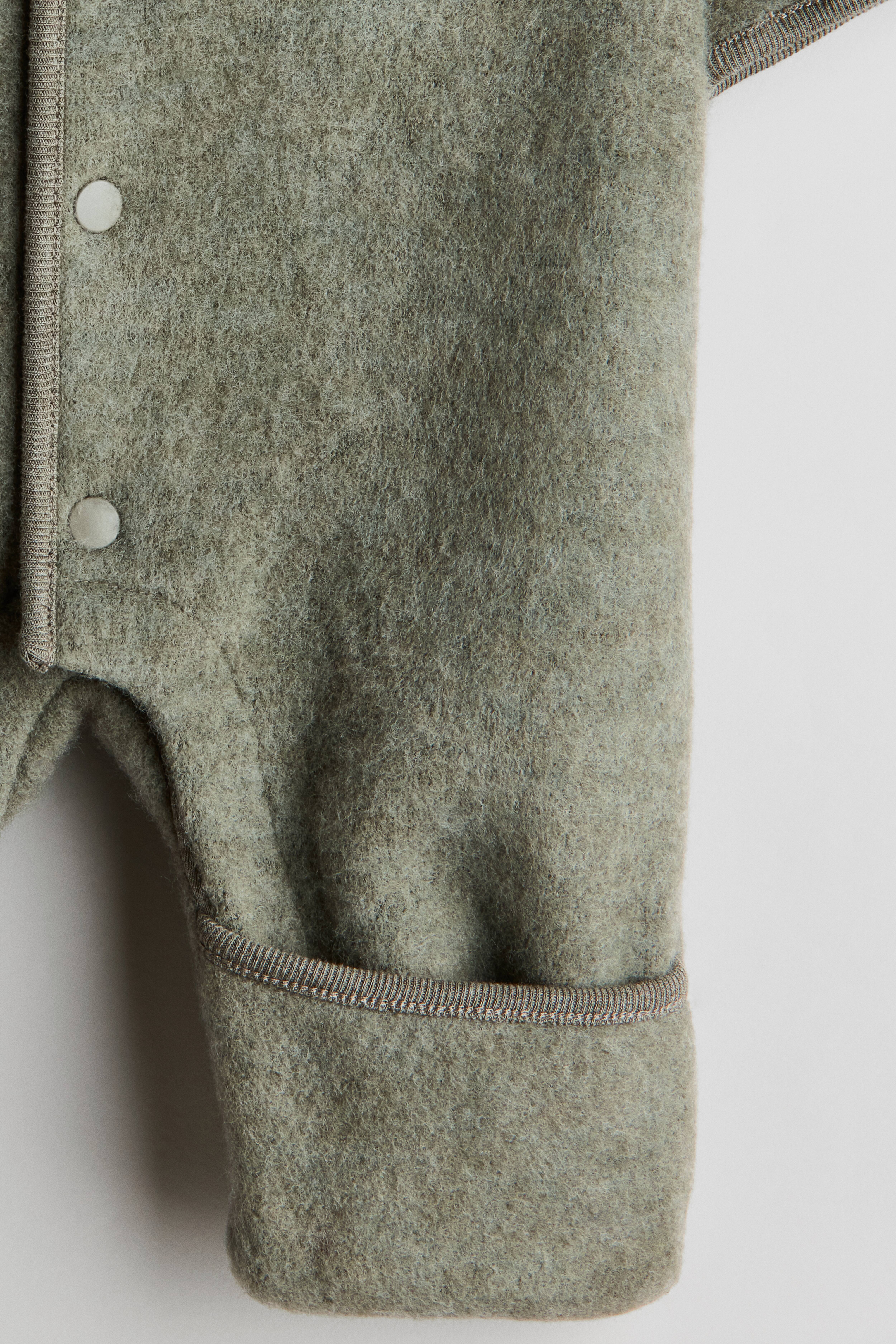 Wool-Blend Fleece Bunting Suit
