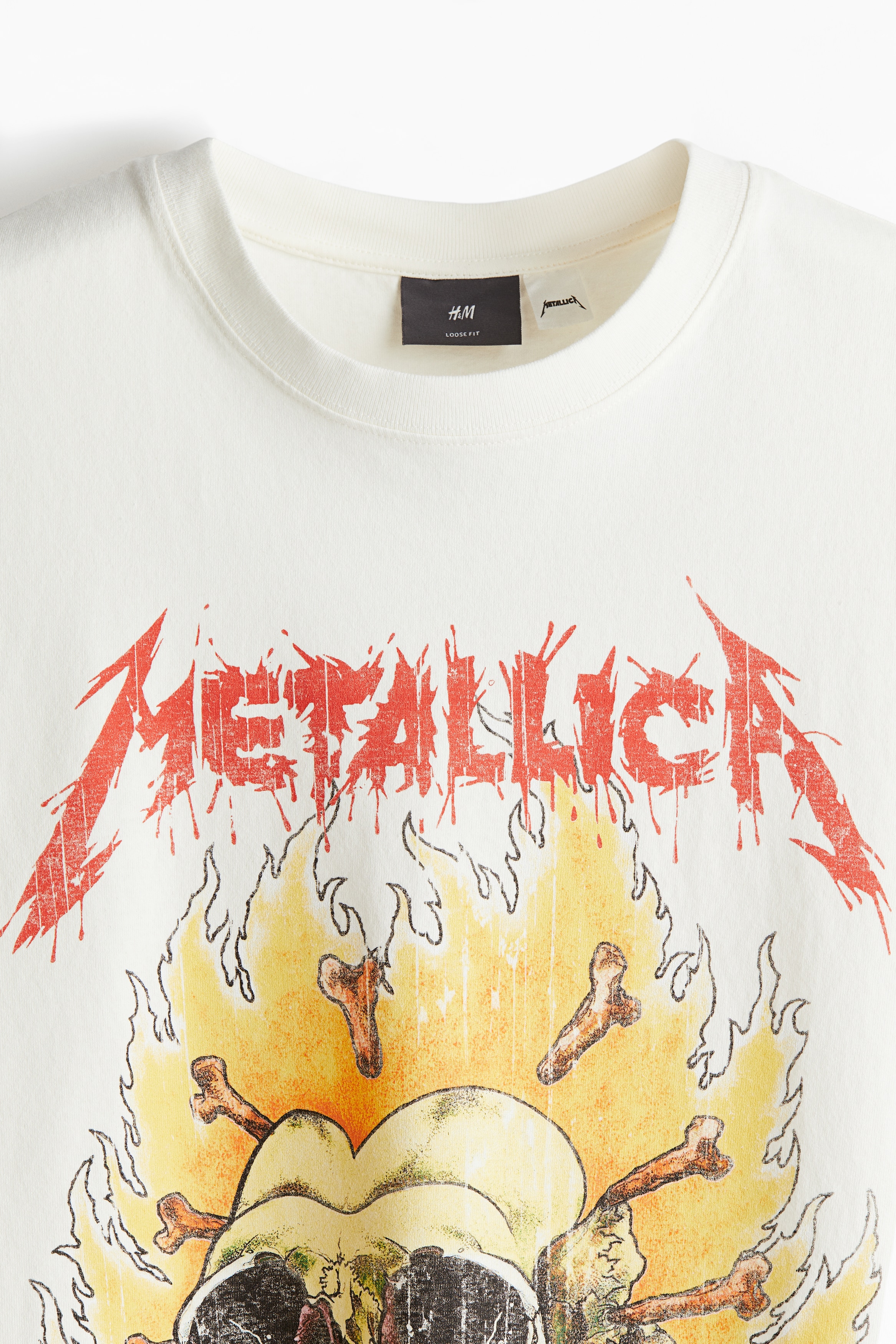 【ラク】NK9225073■H&M×メタリカ METALLICA■MA-1 フライトジャケット■EUR M Oversized Fit T-shirt - Black⁄Metallica - Men | H\u0026M US