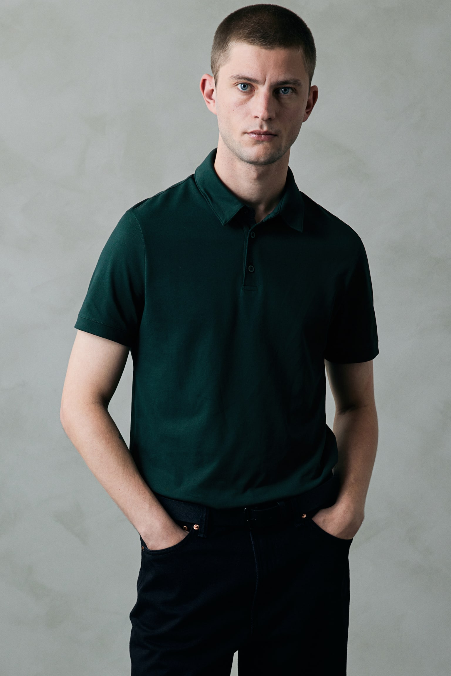 COOLMAX® Slim Fit Polo shirt - Forest green/Dark purple/Black/Dark turquoise/Light beige/White - 1