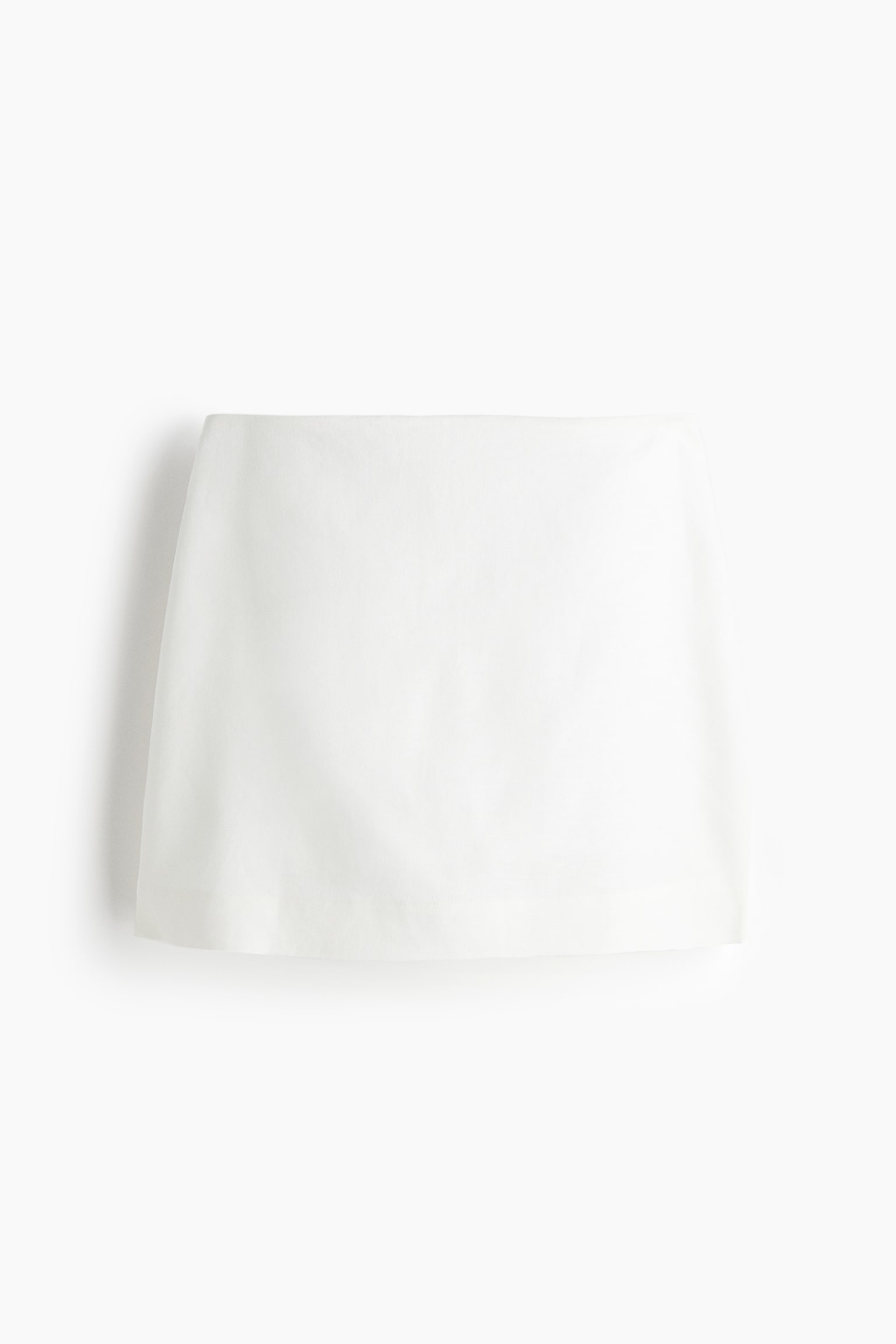 Женская юбка-шорты H&M Linen-Blend Mini Skort, цвет: Белый — фото 1