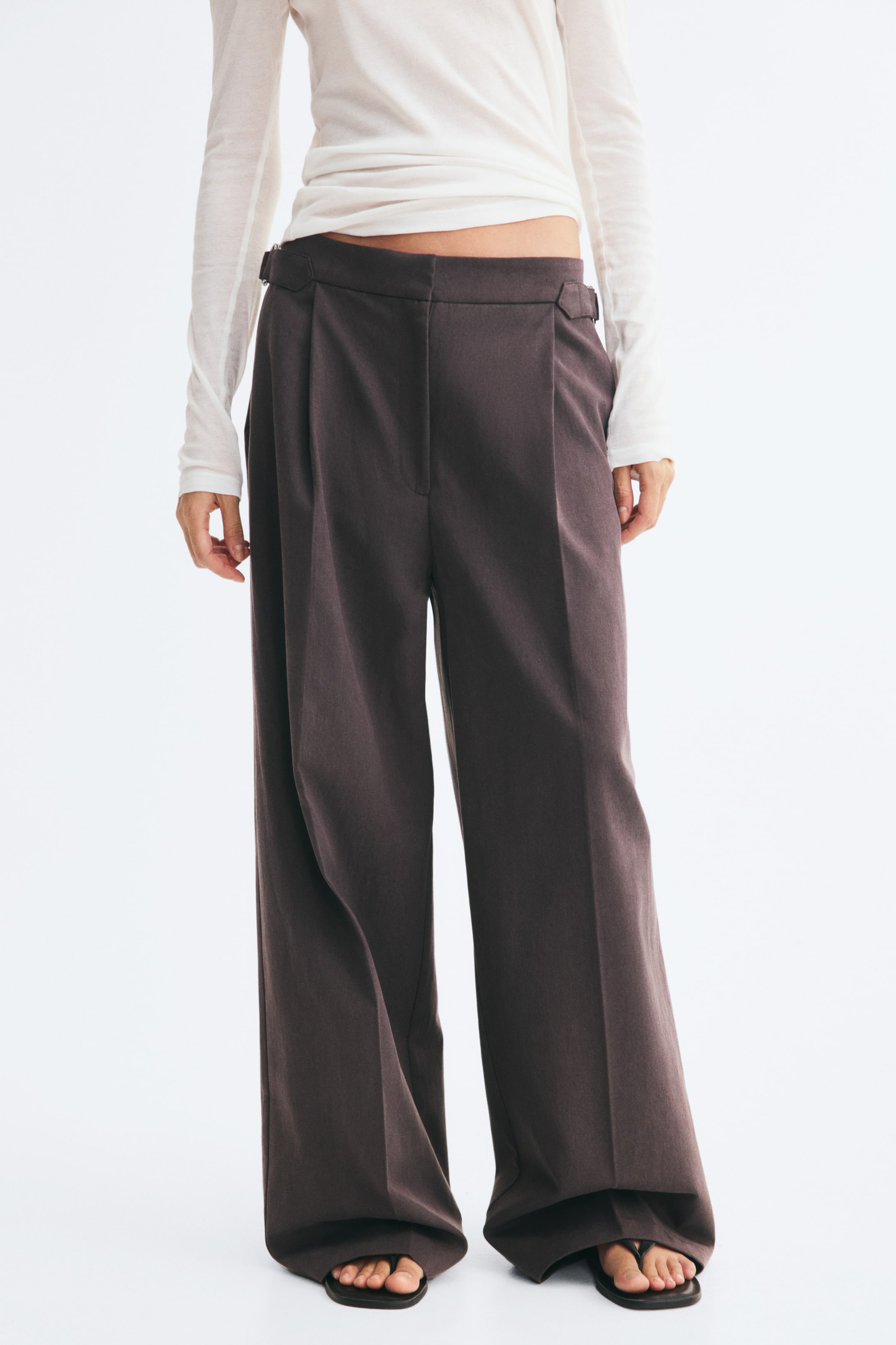 Wide-Leg Dress Pants