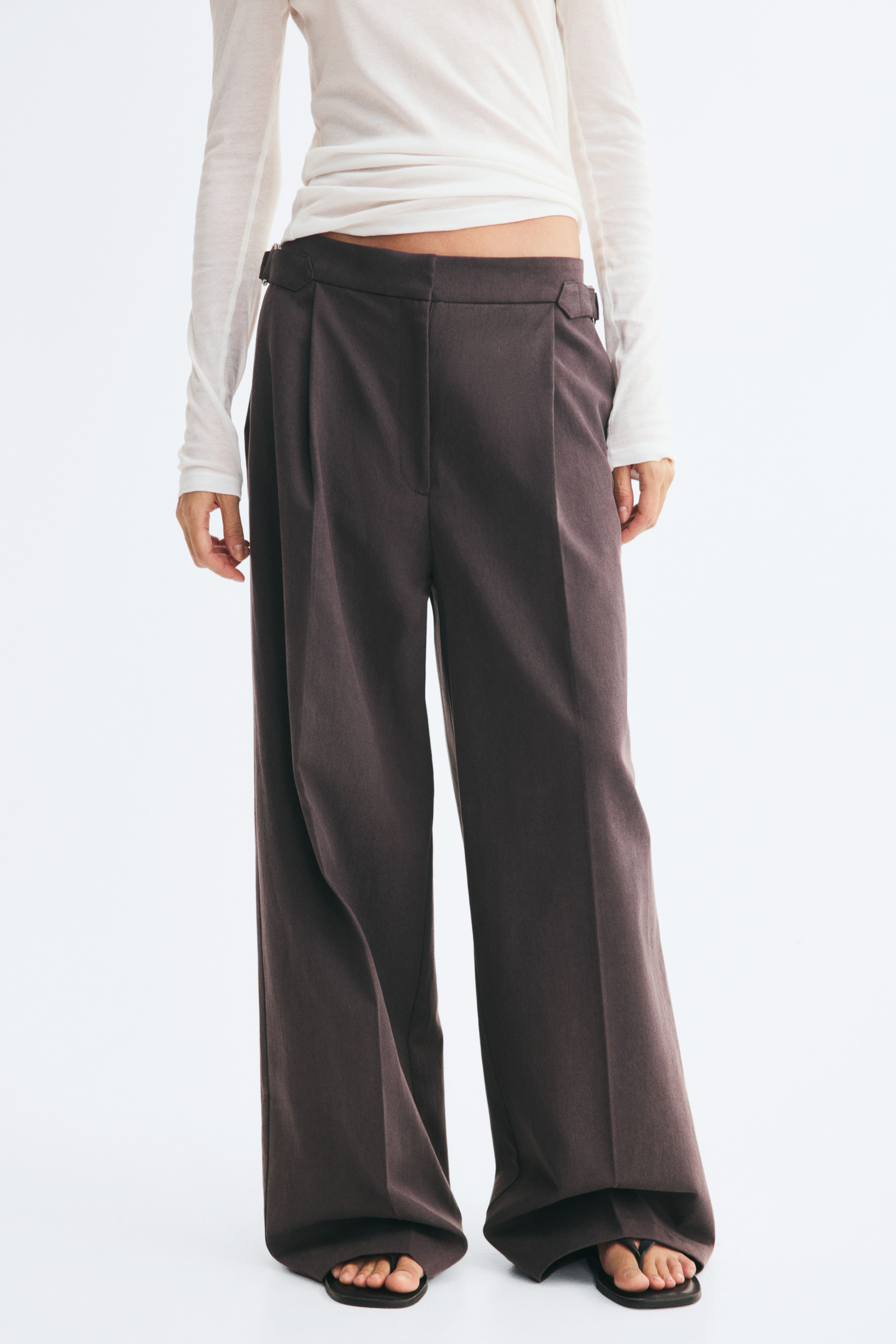 Wide-Leg Dress Pants