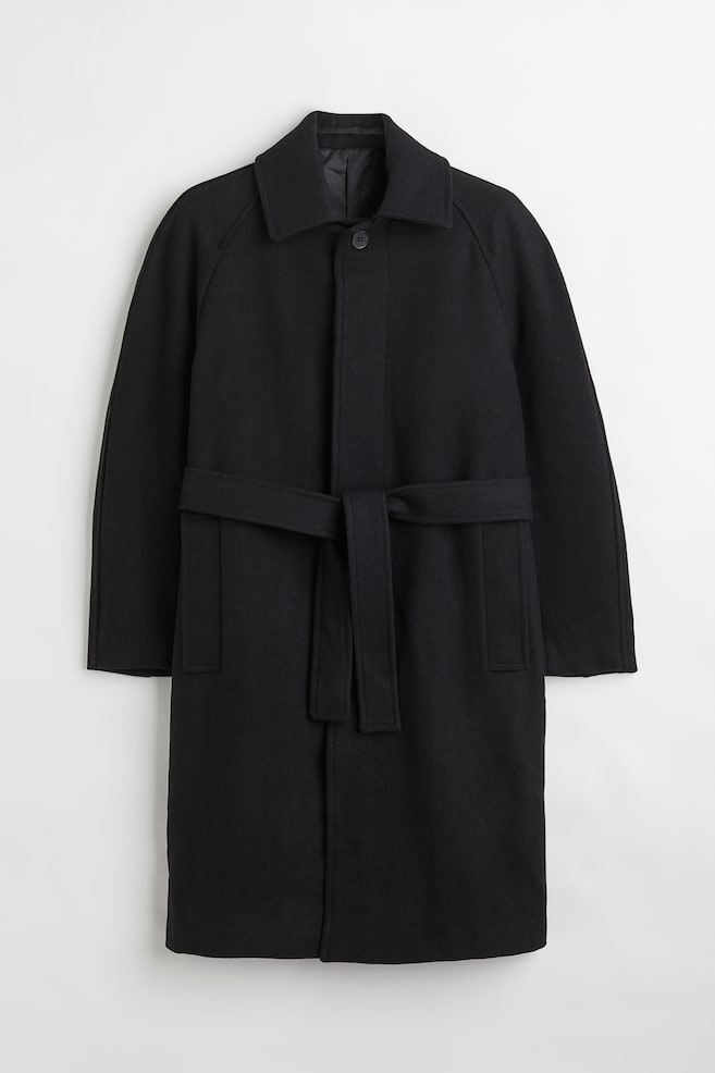 Felted wool-blend car coat - Black/Brown/Checked/Black/Grey/Herringbone-patterned