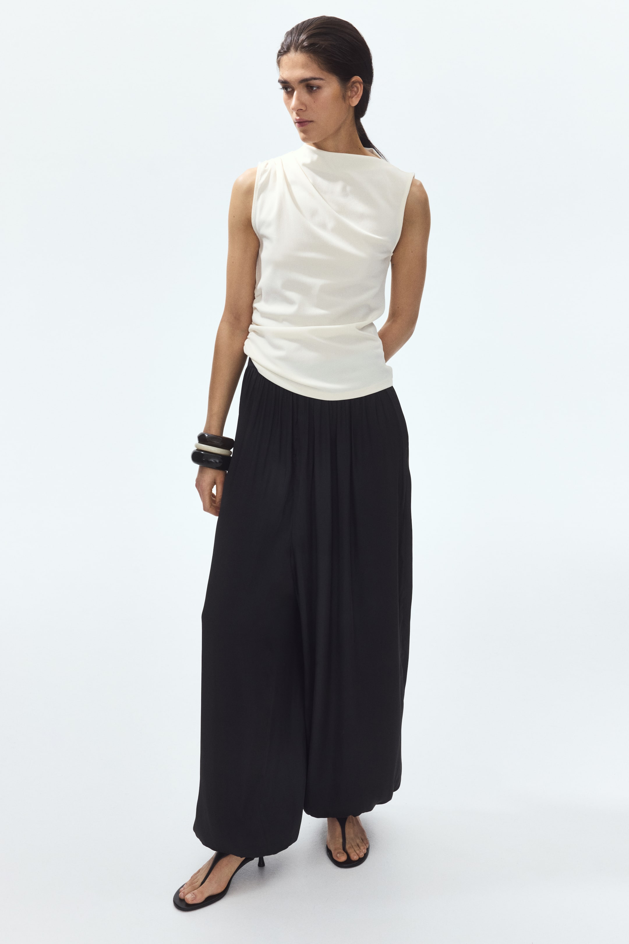 Draped Crinkled Top