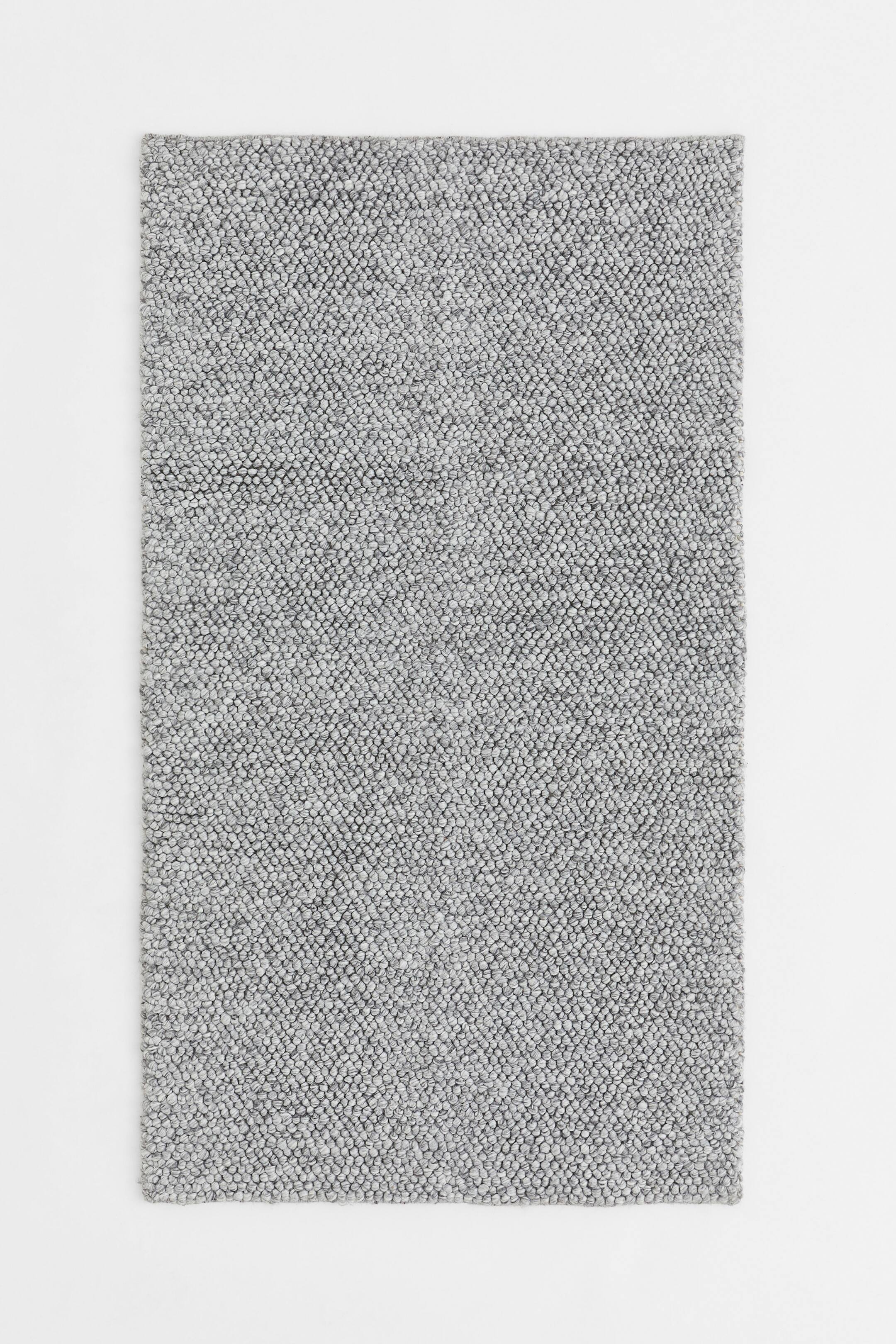Texturedweave Woolblend Rug Gray melange Home All H&M US
