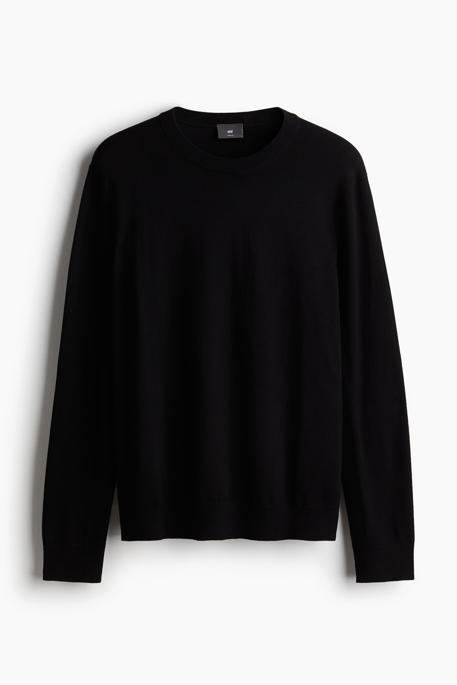 Slim Fit Fine-knit jumper - Black/Greige/Dark grey/Navy blue/Beige/White - 2