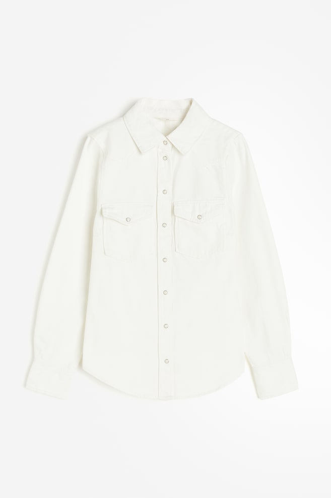 Denim shirt - White - 2
