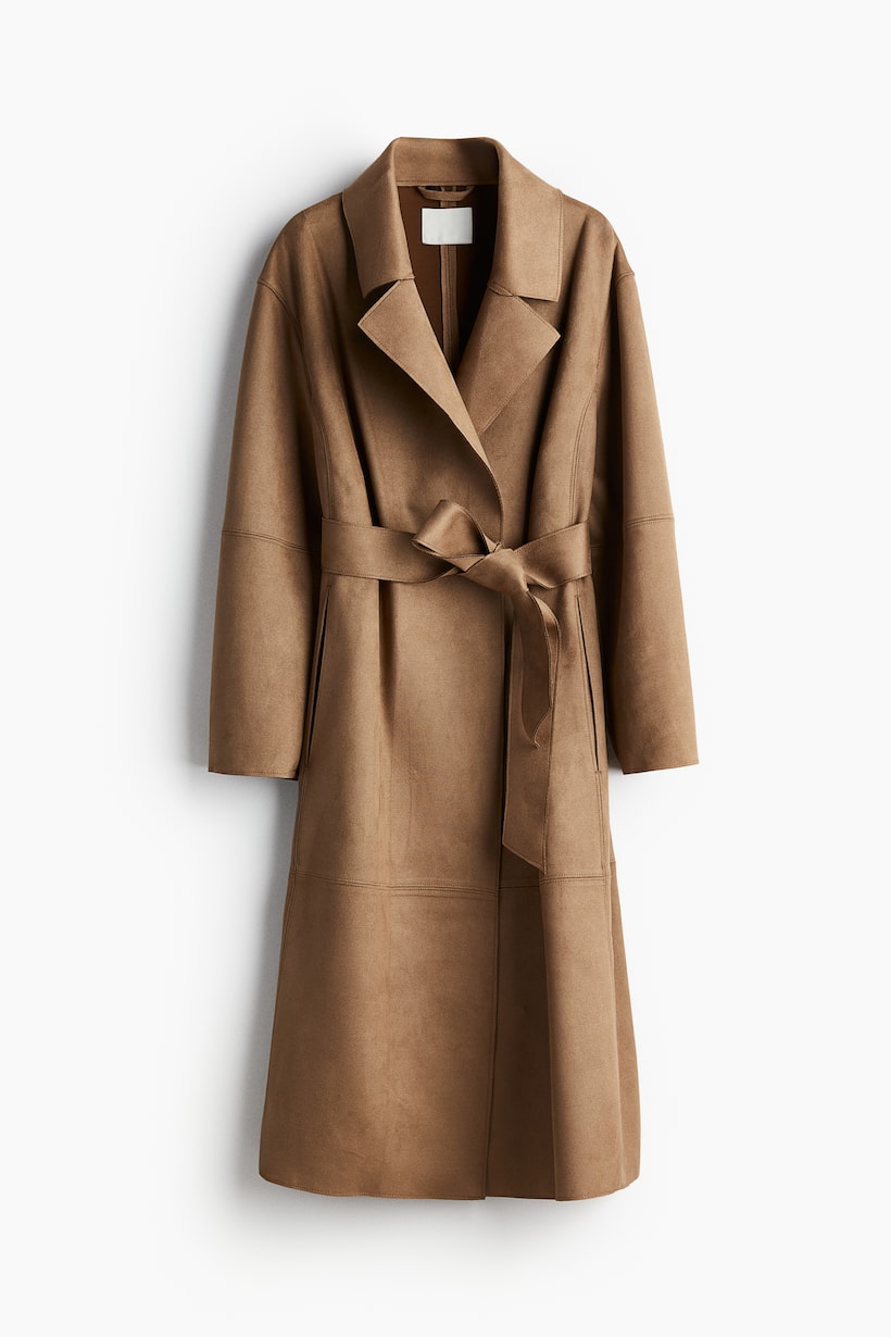 Manteau Beige Foncé Manteau Long Femme Hm Trenchs Femme Trenchs Et
