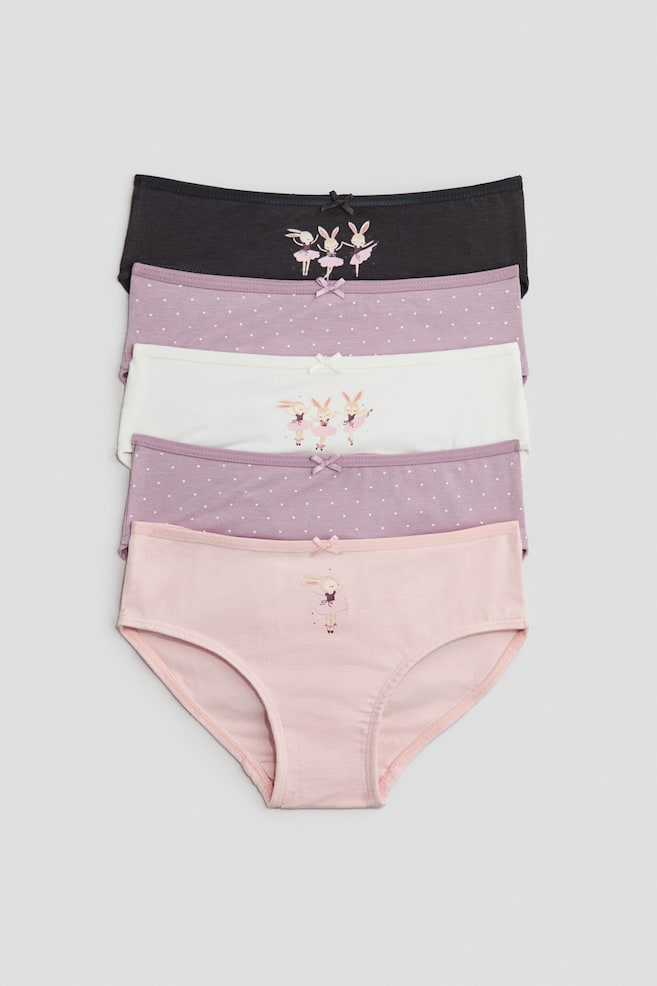 Set van 5 katoenen slips - Roze/ballerina's/Roomwit/lichtroze - 1