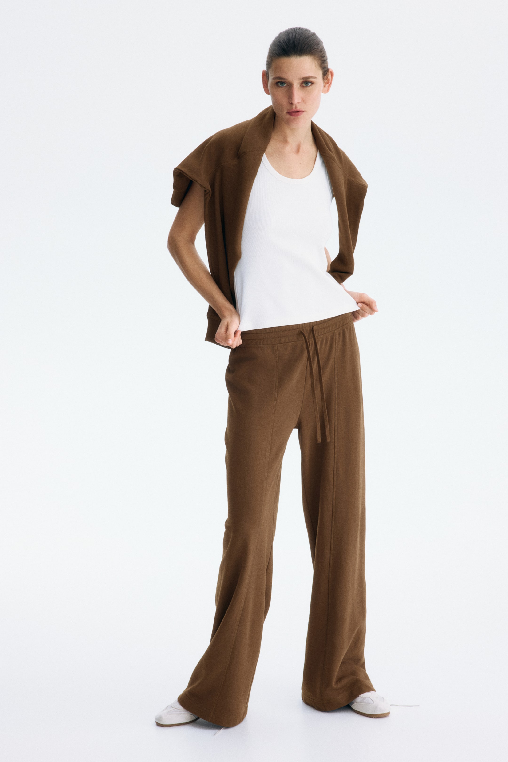 Pantalon de jogging à jambes larges